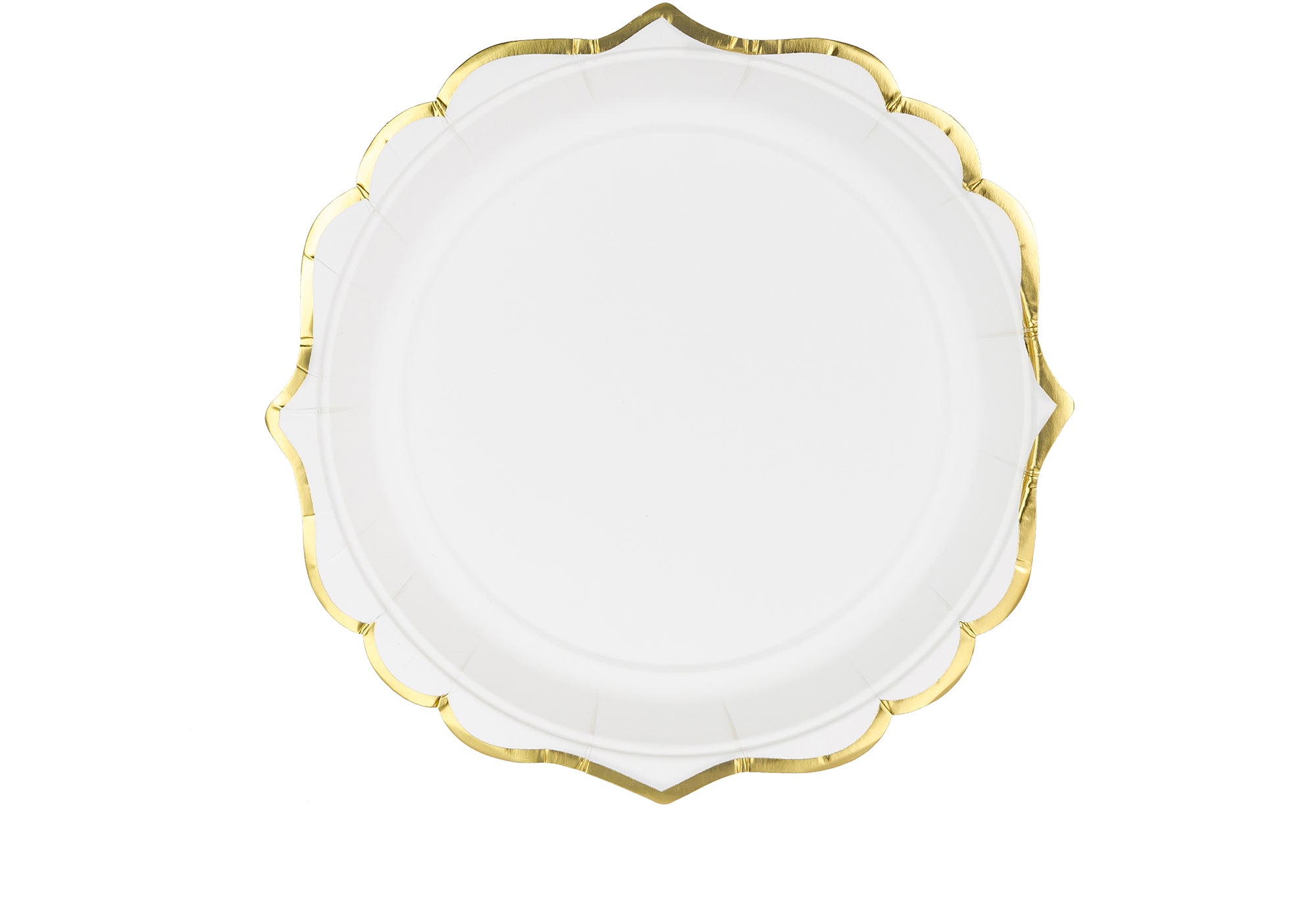 PARTYDECO Assiettes 18.5cm TPP30-008 blanc/or 6 pièces