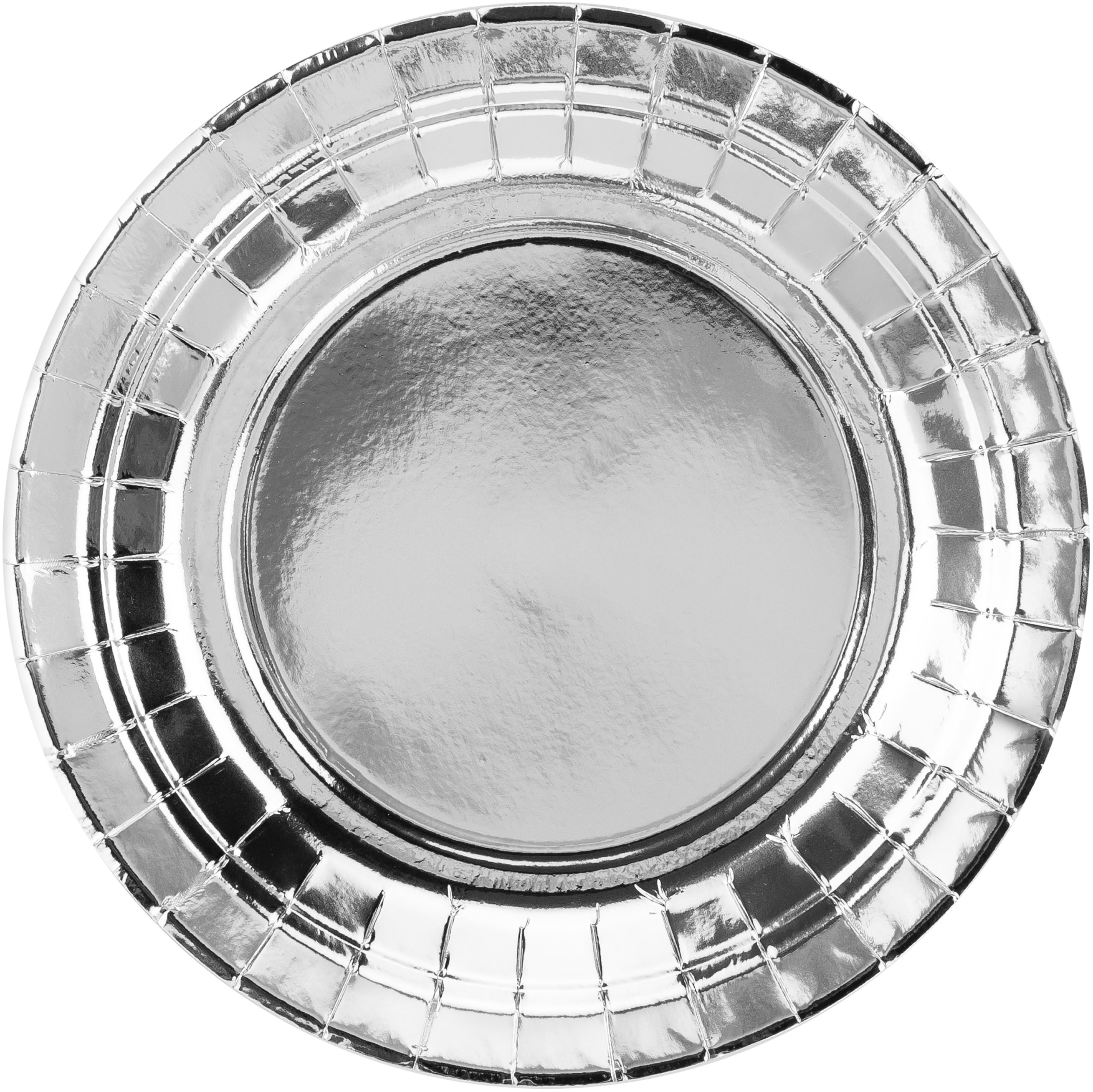 PARTYDECO Assiettes 18cm TPP35-018ME argent 6 pièces