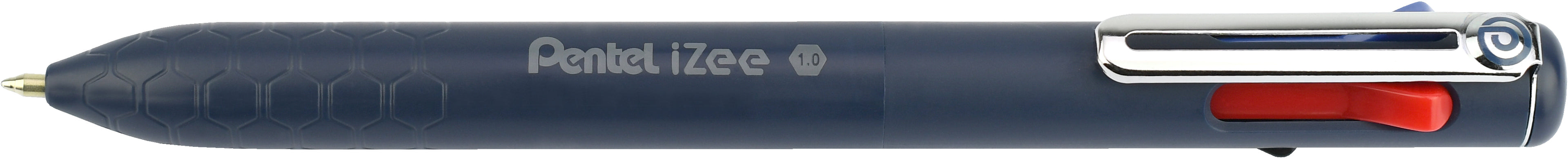 PENTEL Stylo à bille iZee 1mm BXC470-DC bleu foncé, 4 couleurs écrit.
