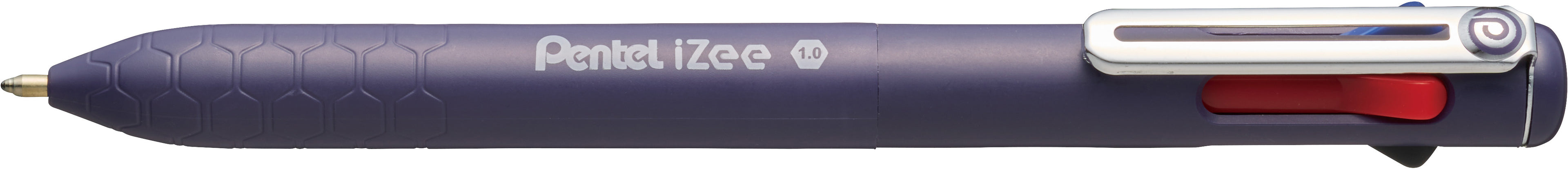 PENTEL Stylo à bille iZee 1mm BXC470-DV violet, 4 couleurs écriture