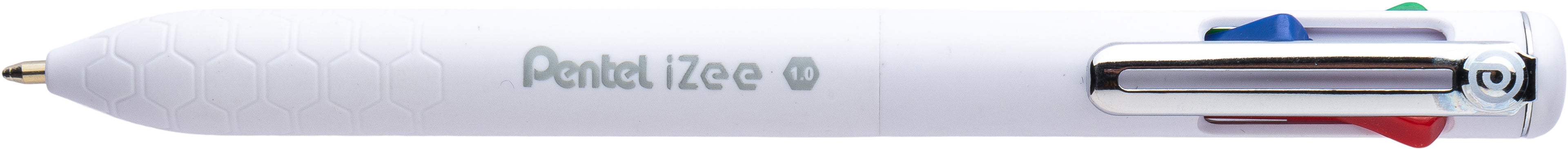 PENTEL Stylo à bille iZee 1mm BXC470-W blanc, 4 couleurs écriture