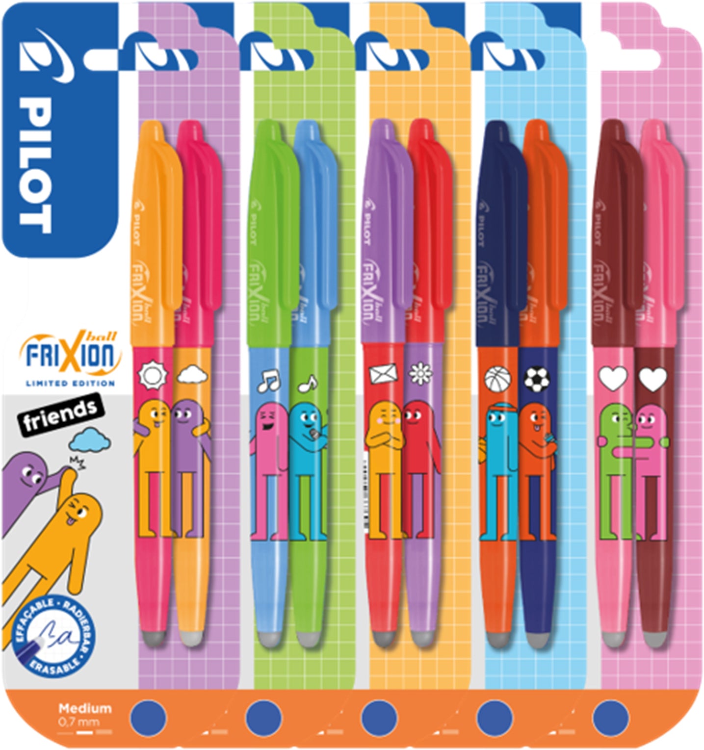 PILOT     Frixion Ball Friends-Set 0.7mm