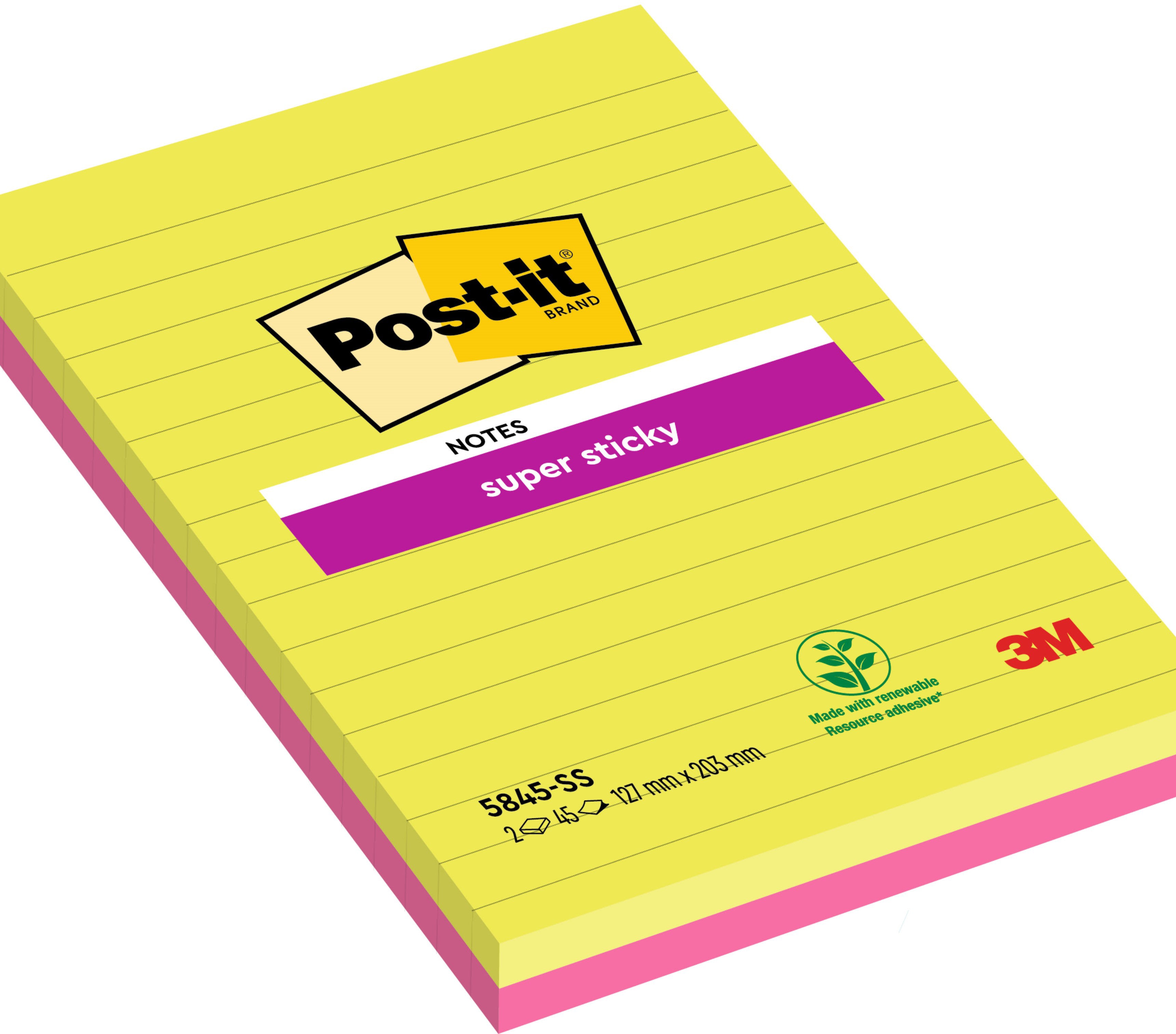 POST-IT   Bloc Super Sticky    125x200mm