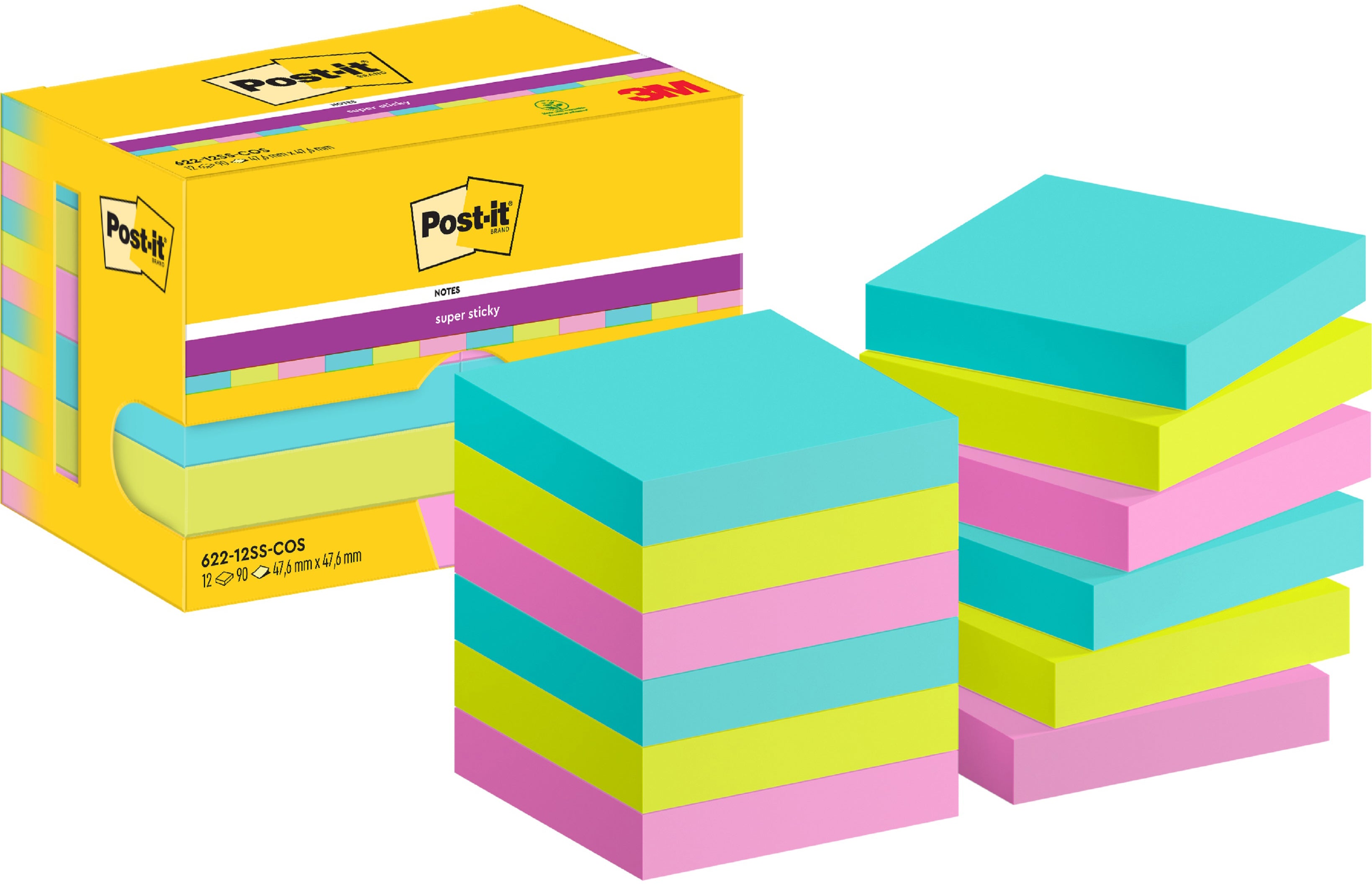 POST-IT   Super Sticky Notes 47.6x47.6mm