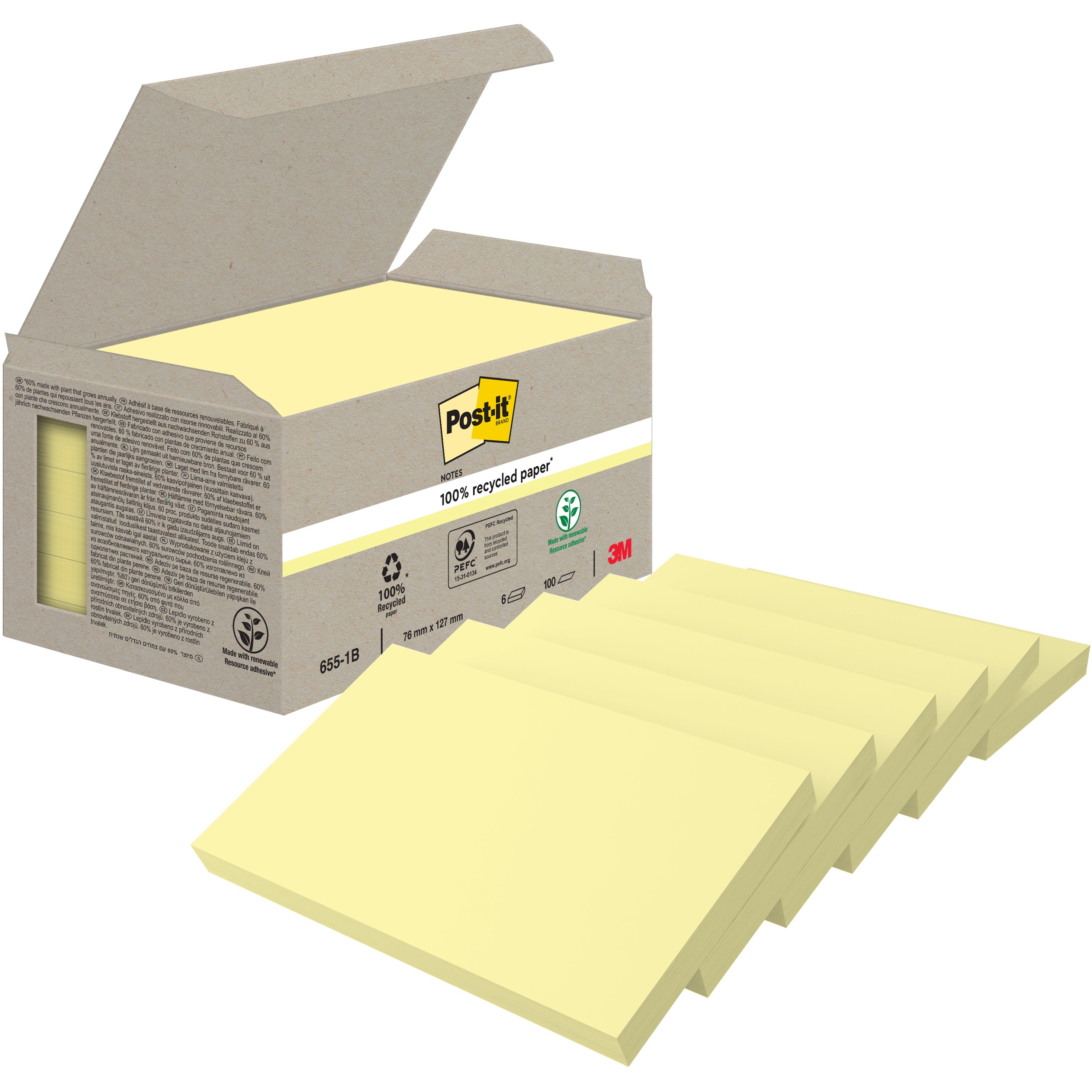 POST-IT   Bloc-notes Recycling  126x76mm