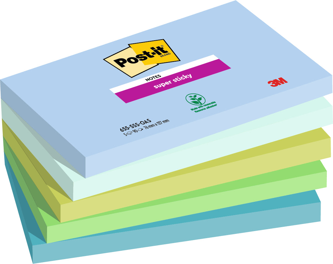 POST-IT   Bloc Super Sticky Oasis