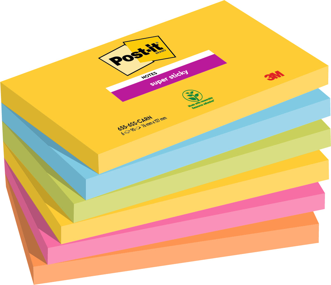 POST-IT   Bloc Super Sticky     Carnival
