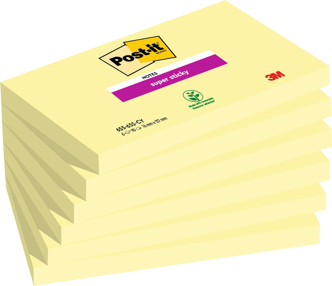 POST-IT   Notes Super Sticky    76x127mm