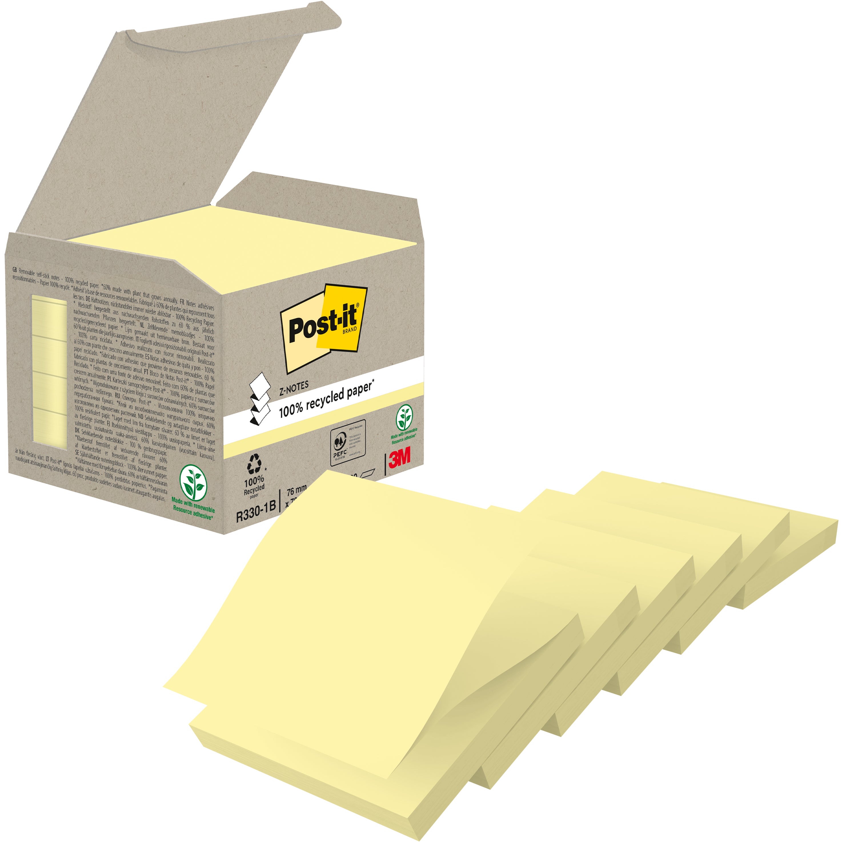 POST-IT   Recyclage Z-Notes      76x76mm