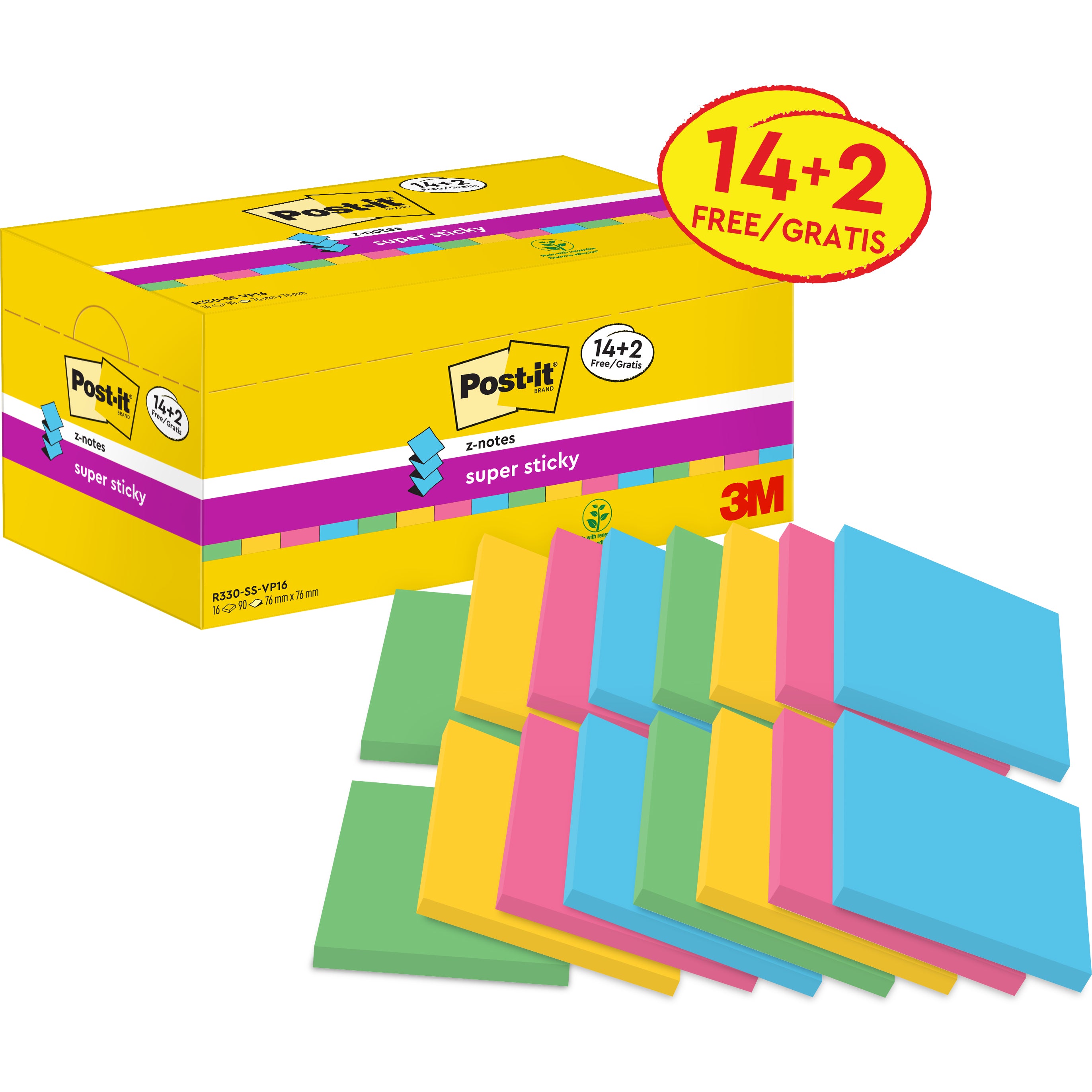 POST-IT   Super Sticky Z-Notes   76x76mm