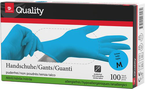 QUALITY Gants Nitril M 975742 bleu 100 pcs.