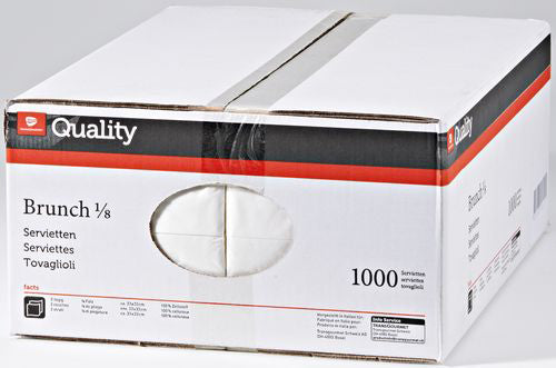 QUALITY Serviettes Brunch 992262 blanc 1000 pcs.