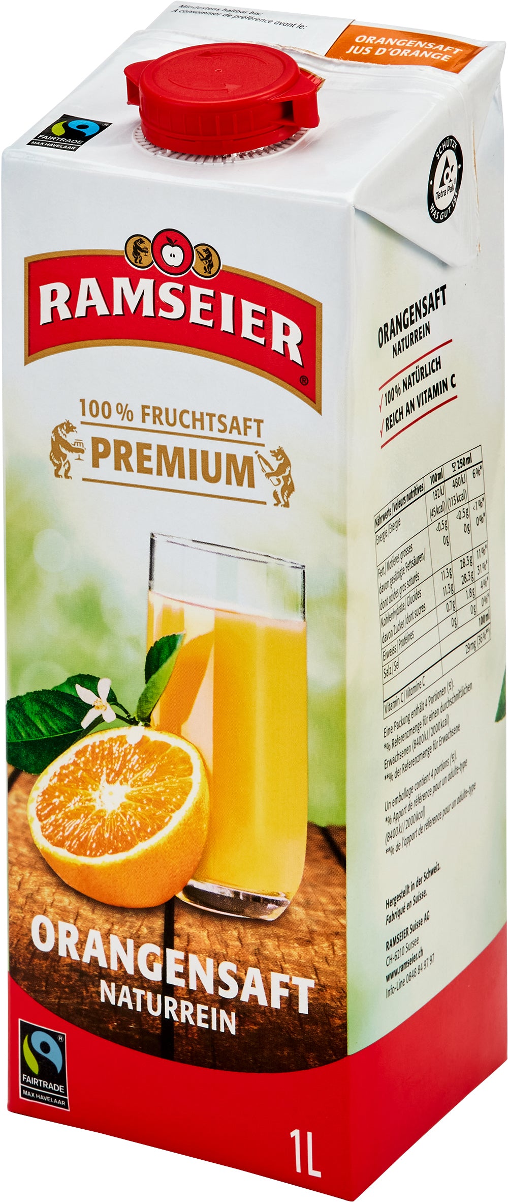 RAMSEIER Premium 100% Jus d'orange 1068 100 cl, 1 pcs.