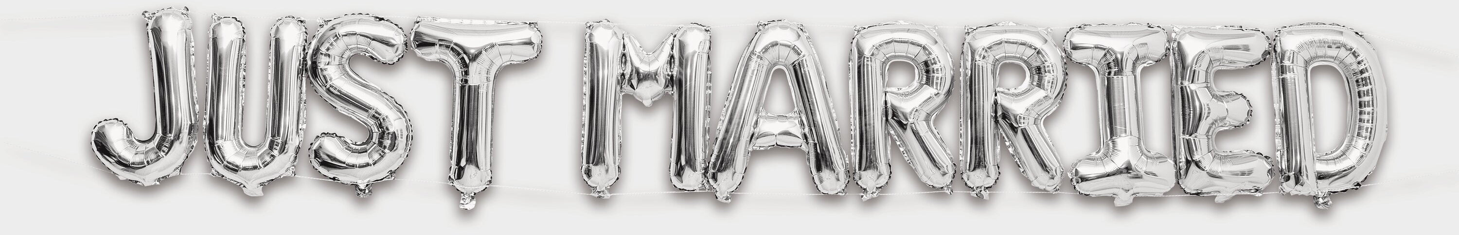 RICO DESIGN Ballon aluminium 36cm, 11 pcs. 81000.02.41 Just Married argent