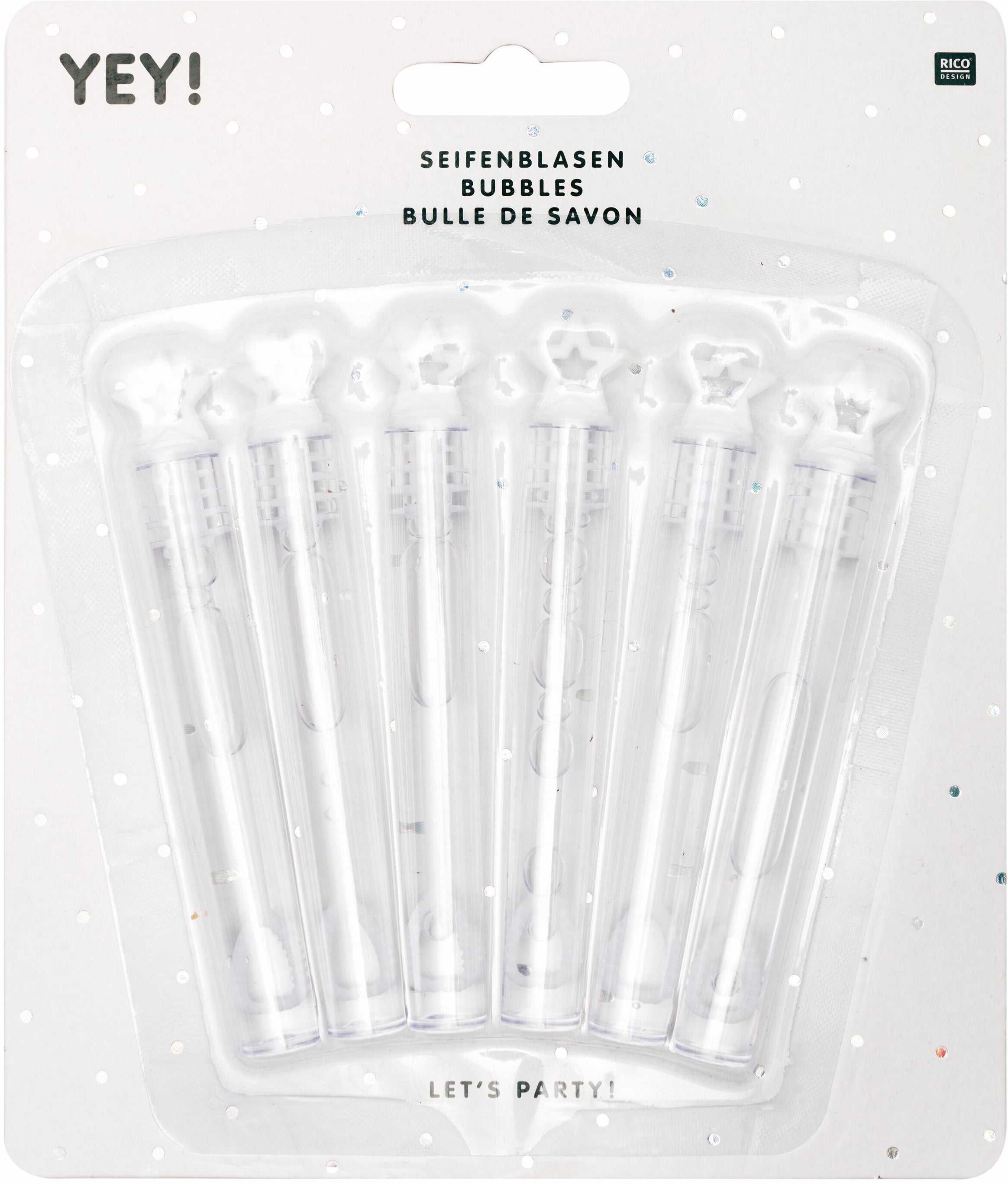 RICO DESIGN Bulles de savon YEY! 81004.02.01 6 pièces