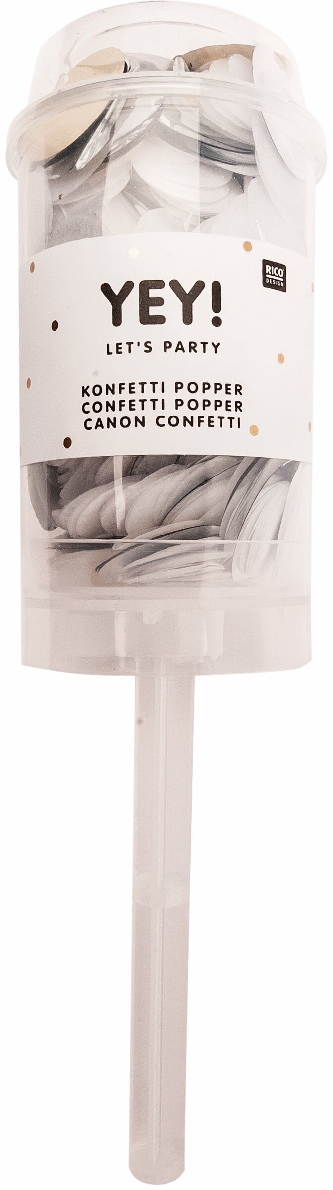 RICO DESIGN Confettis poppers 8g 99001.63.92 blanc