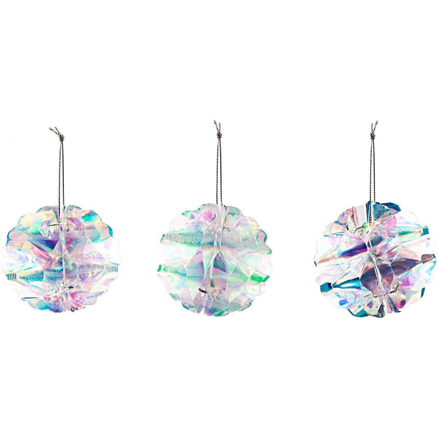 RICO DESIGN Papier alvéolé 7cm 99001.69.03 irisé 3 pièces