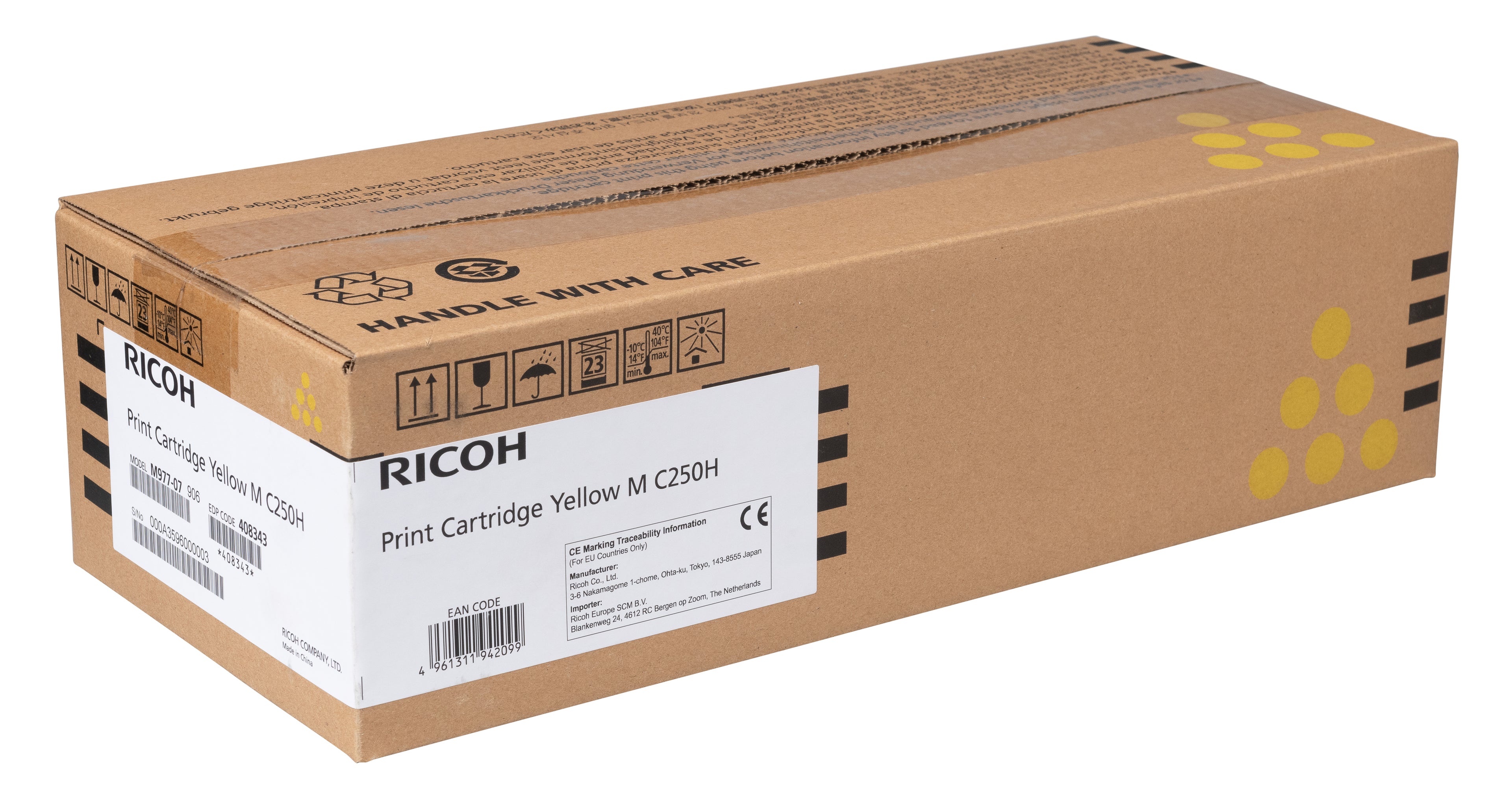 RICOH Toner HY yellow 408343 MC 250FW/PC301W 6600 pages