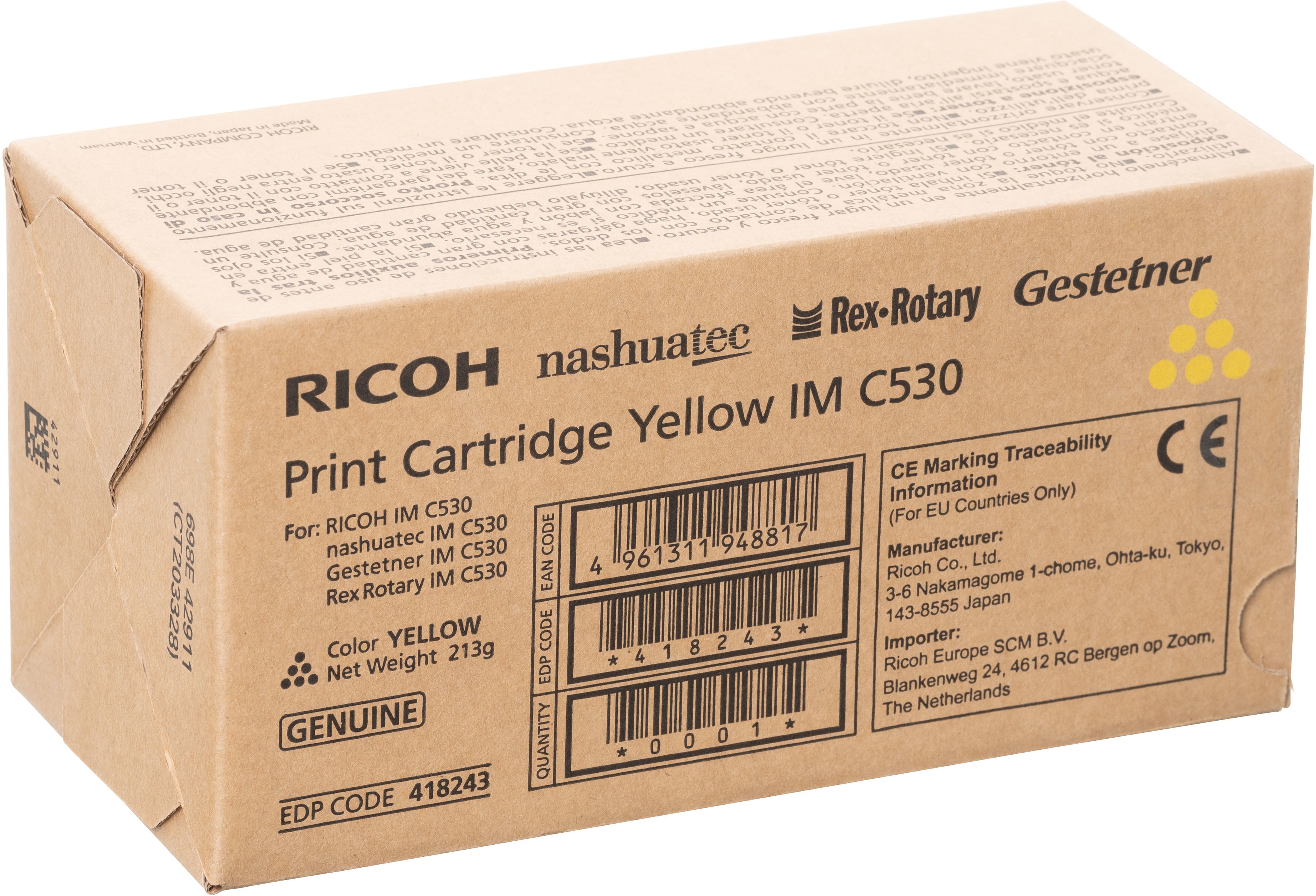 RICOH Toner yellow 418243 IM C530 18'000 pages