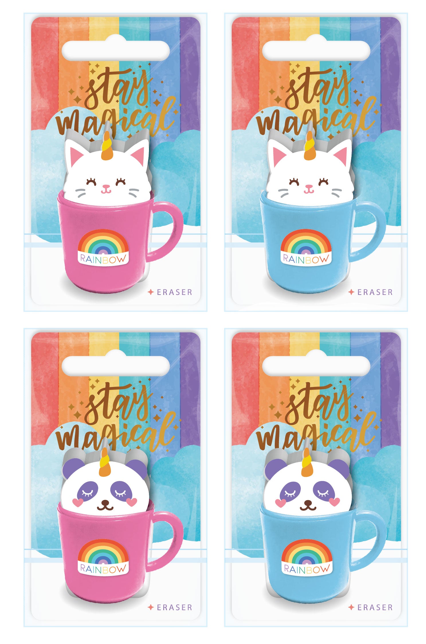 ROOST     Gomme animaux dans tasse