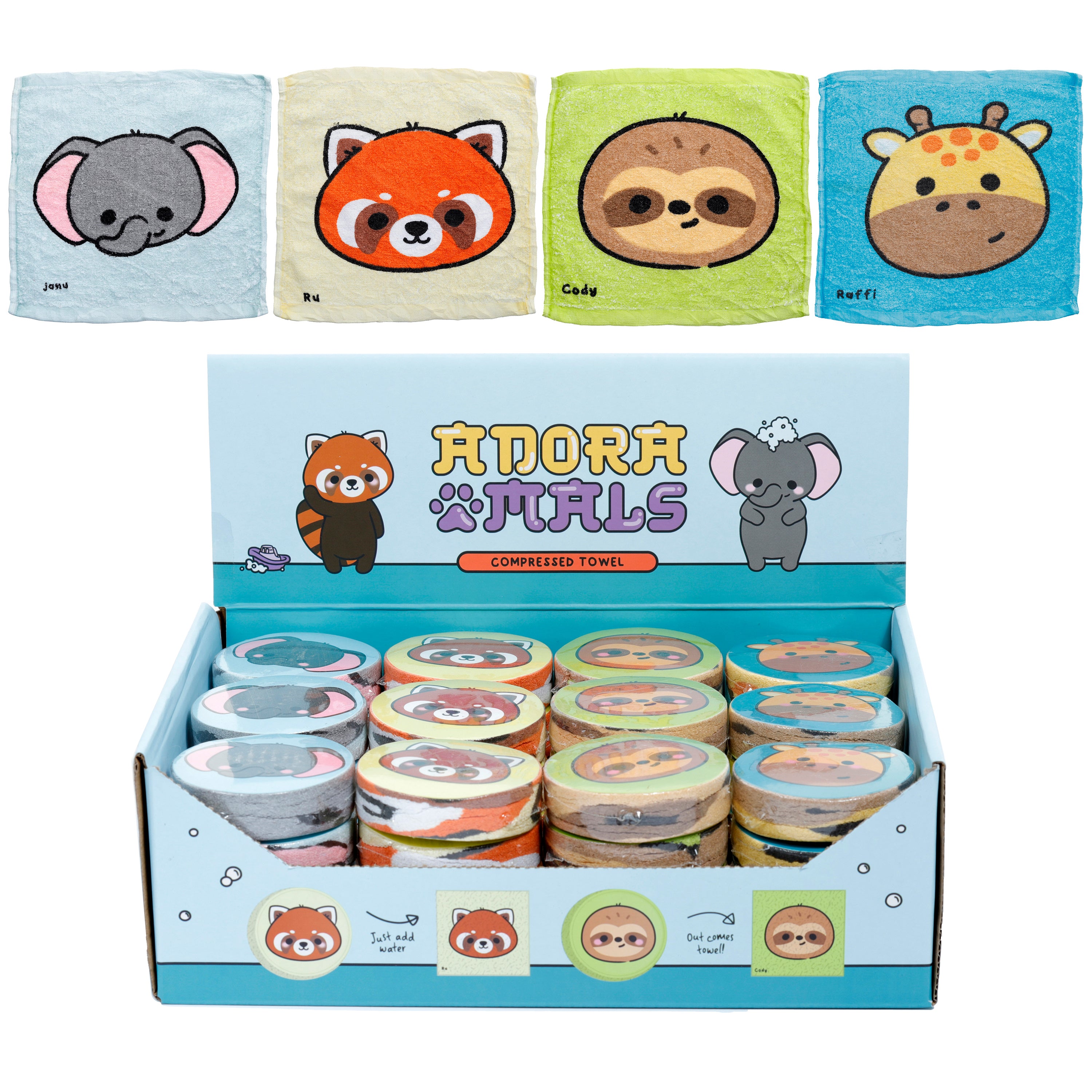 ROOST Magic Towel Wild animals CT12 2 assorté