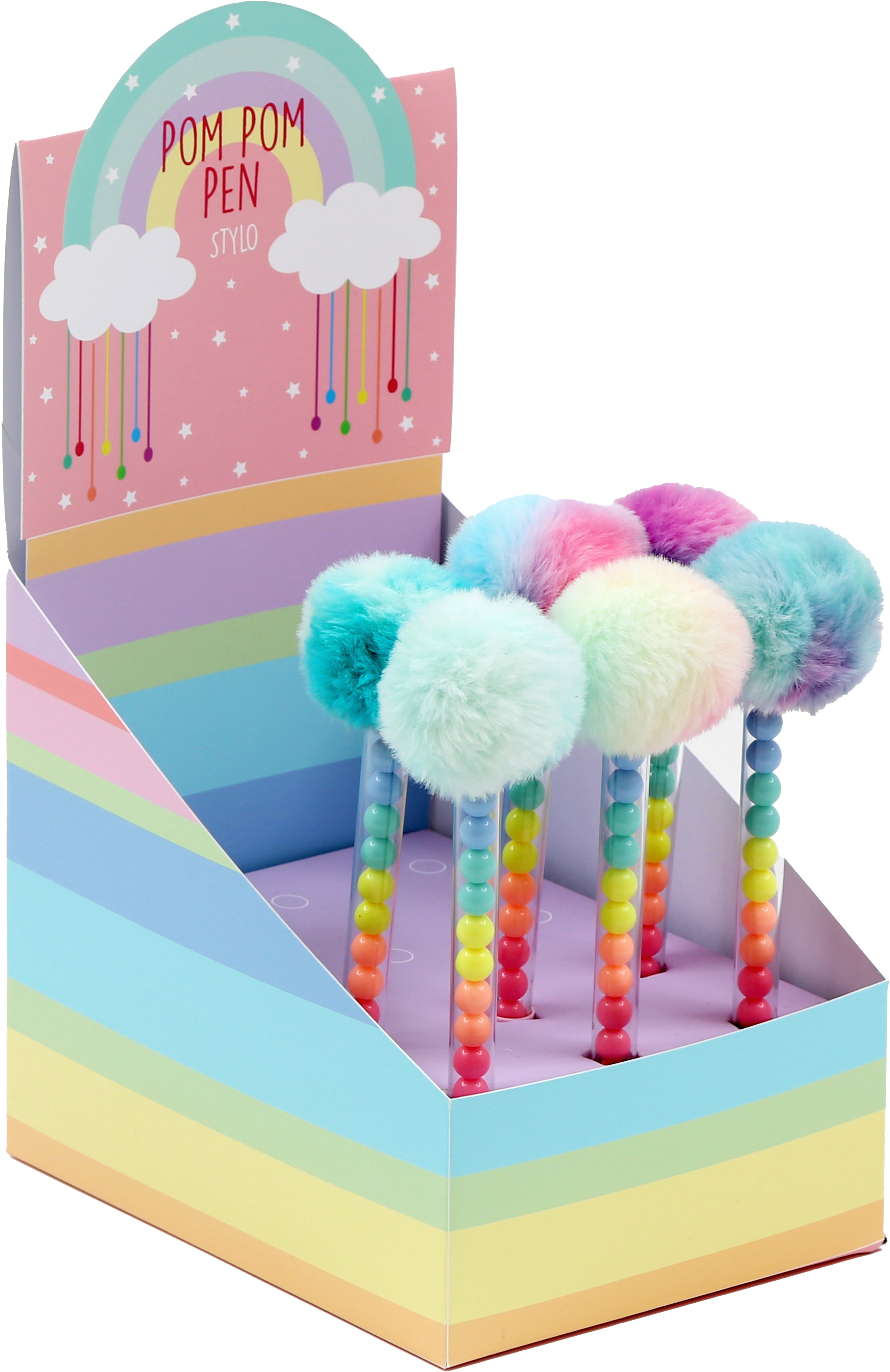ROOST Stylo à bille ST7254 Perles Pompom