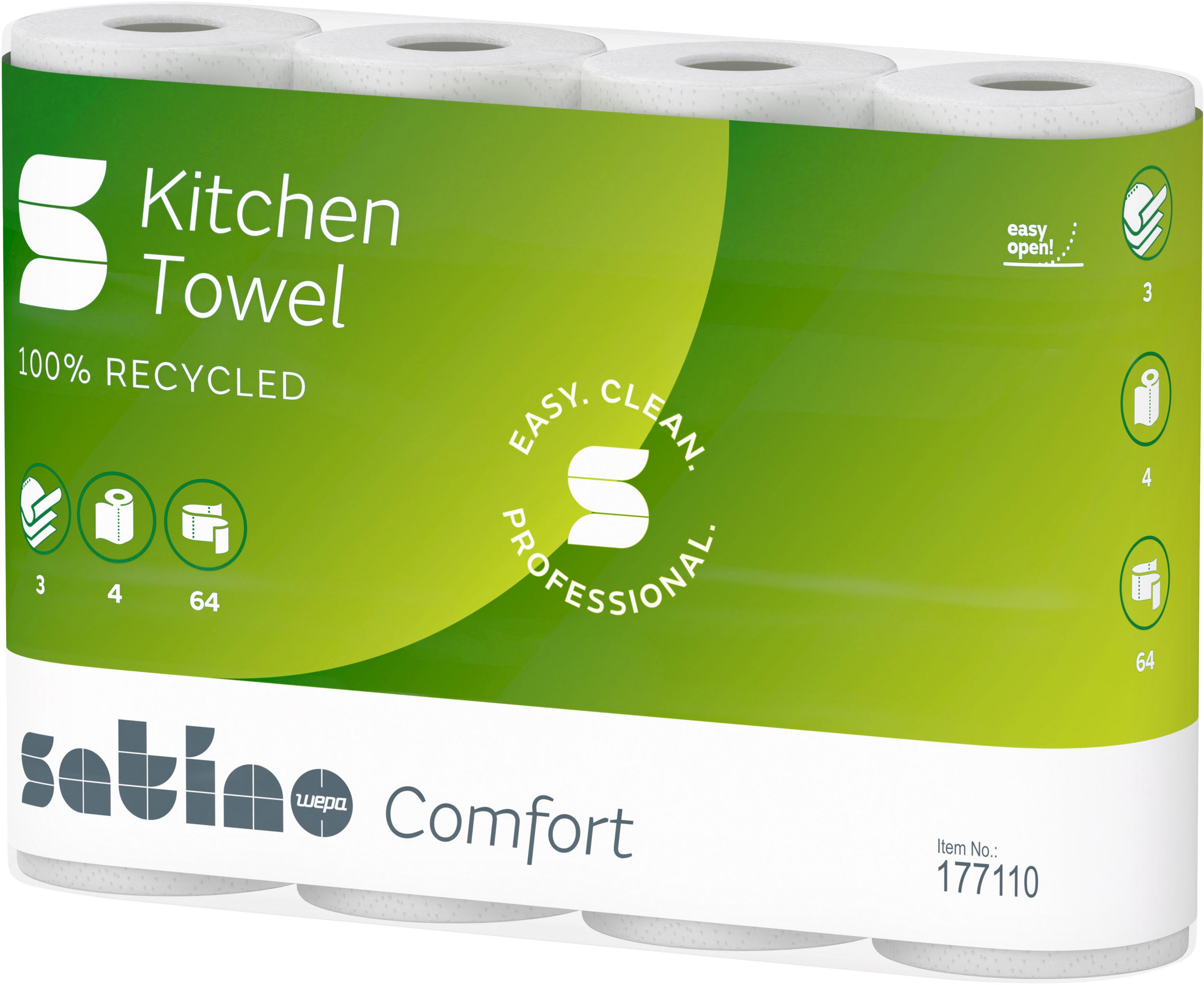 SATINO Rouleaux Satino Comfort 177110 3 plis, 4 roul. 51 flls.