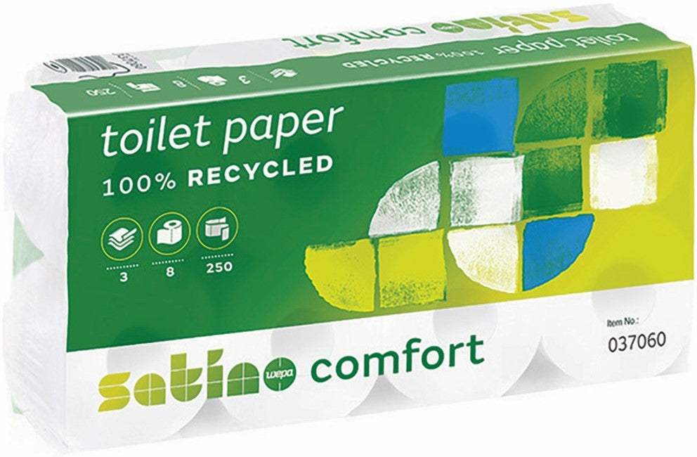 SATINO Papier de toilette 574217 250 coupons, 8 rouleaux