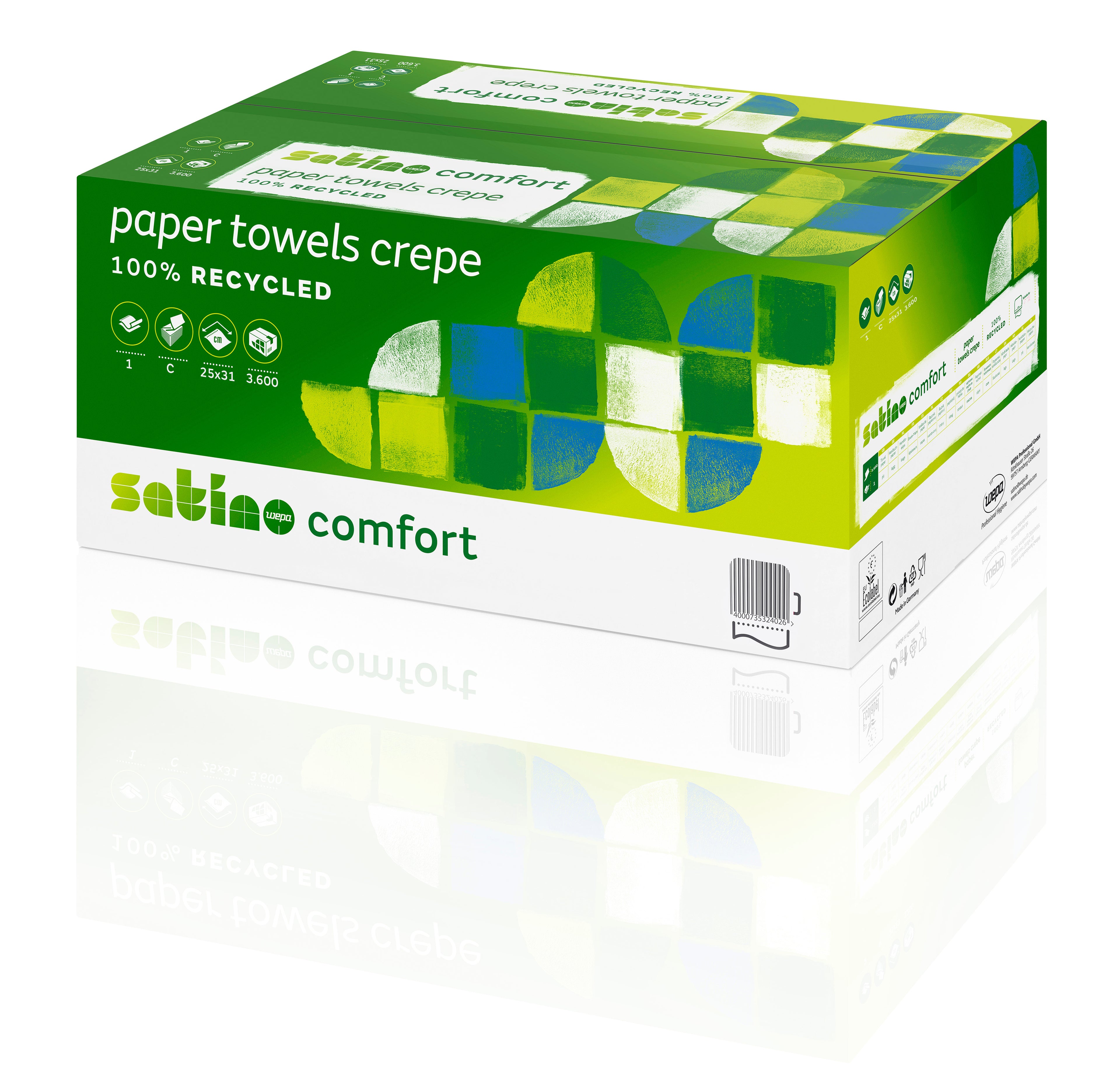 SATINO C-Falz Essuie-mains 583142 Comfort Recycling 128 Stück
