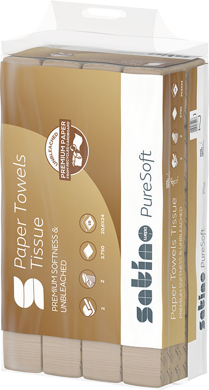 SATINO Serviettes pliées Z 628529 PureSoft 3750 piéces