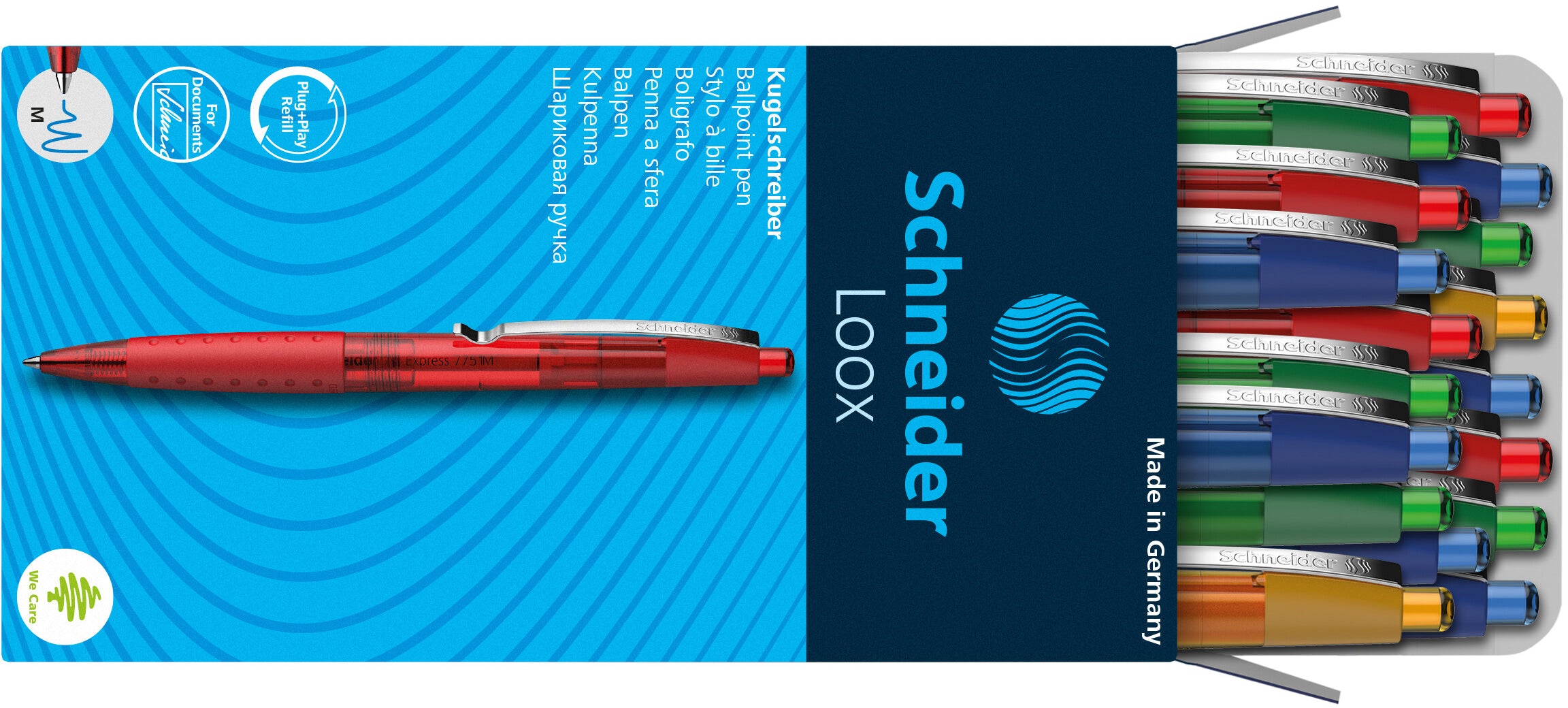 SCHNEIDER Stylo à bille Loox 0.5mm 135580 4 couleurs assorti 20 pièces