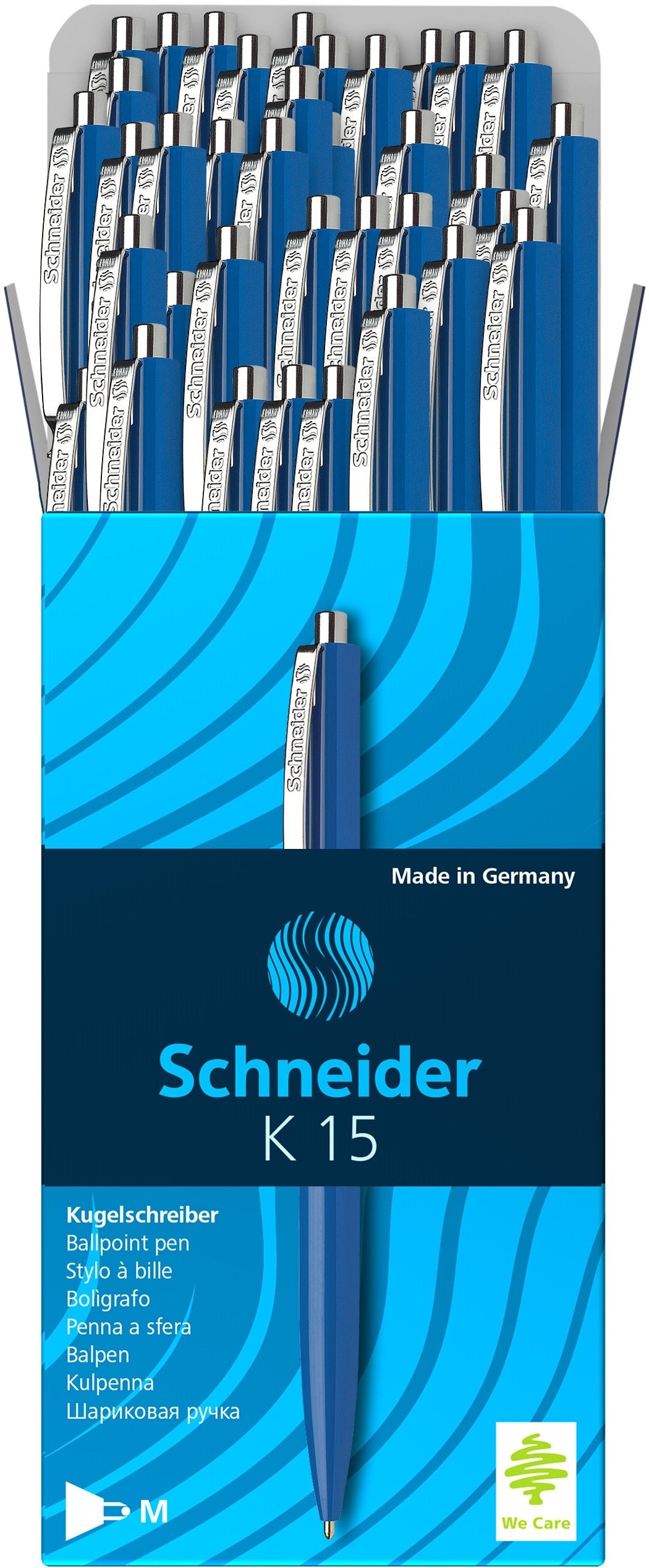 SCHNEIDER Stylo à bille K15 1mm 15541600 bleu, 50 pcs.