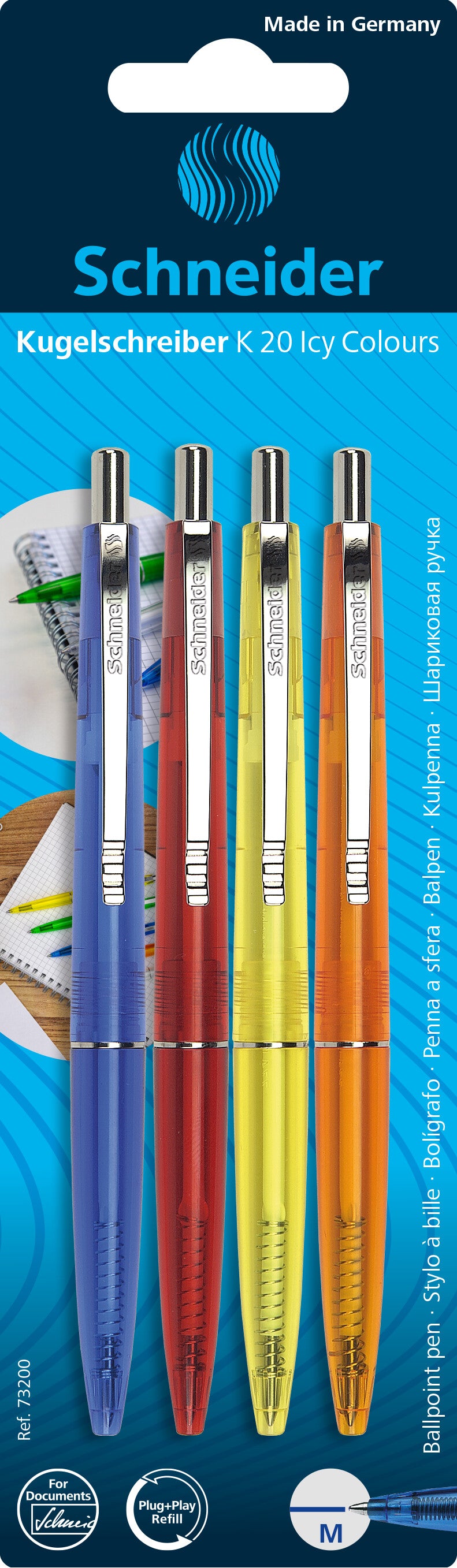 SCHNEIDER Kugelschreiber K20 ICY 73200 4 Farben