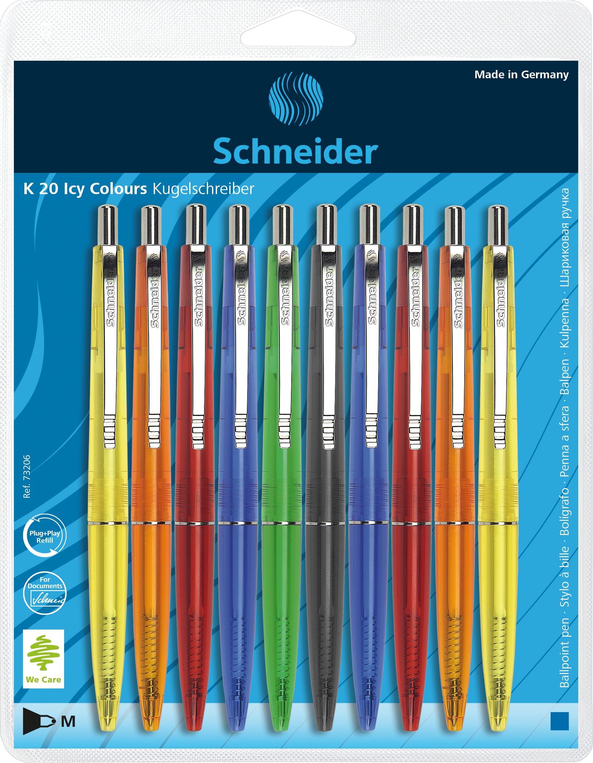SCHNEIDER Stylo à bille K20 Icy Colours 73206 ass., 10 pcs.