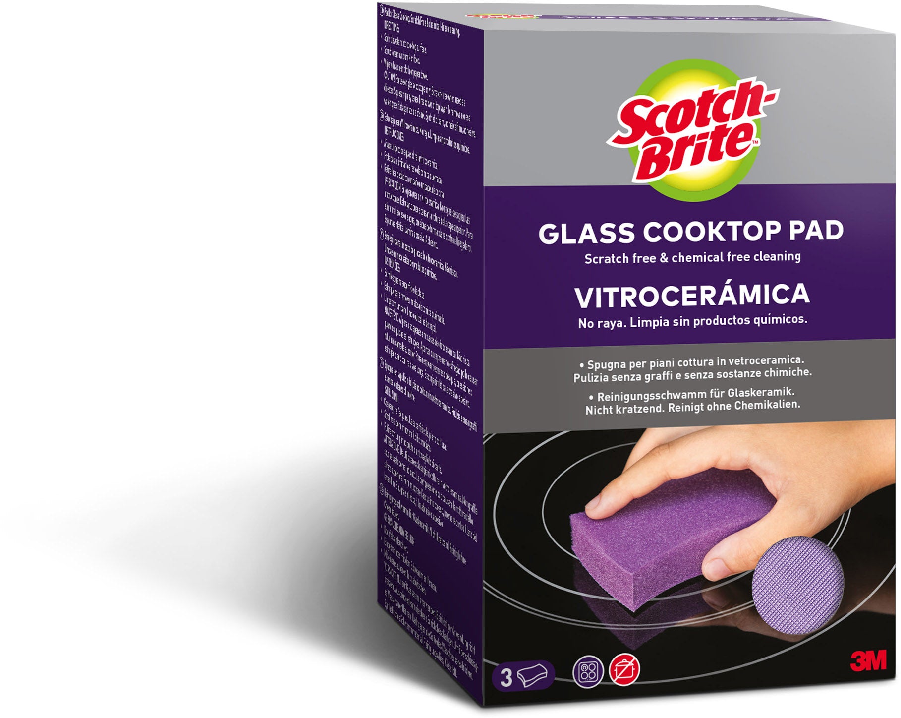 SCOTCH-BRITE Éponge vitrocéramique 7100245167 3 pièces