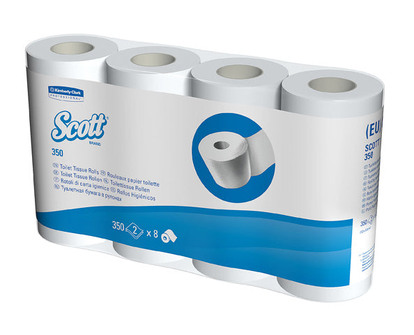 SCOTT Papier-toilette blanc 18519 350 flls., 2-lagig 8 pcs.