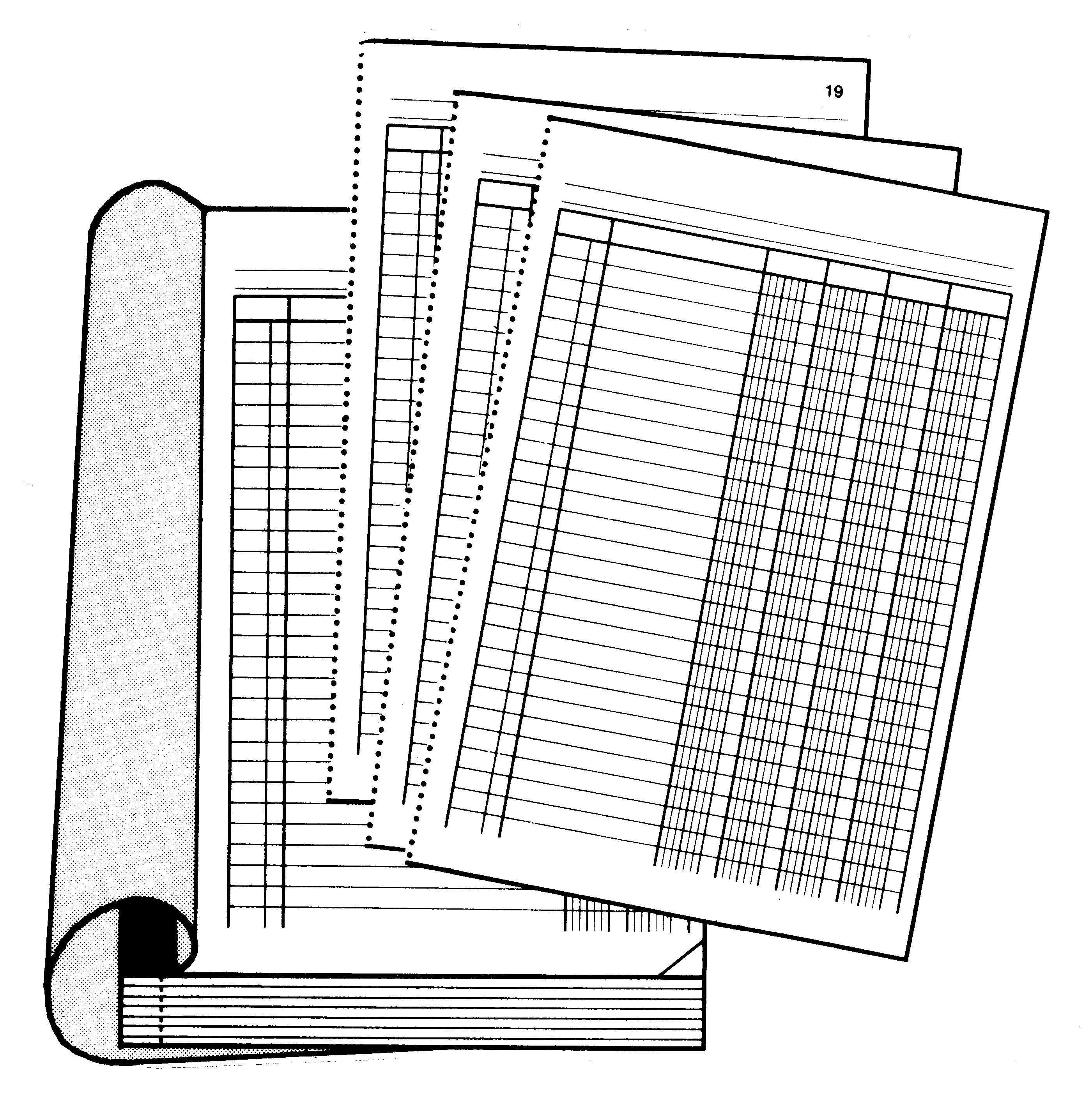 SIMPLEX Livre colonne A4 15477 blanc/bleu 50x2 feuilles