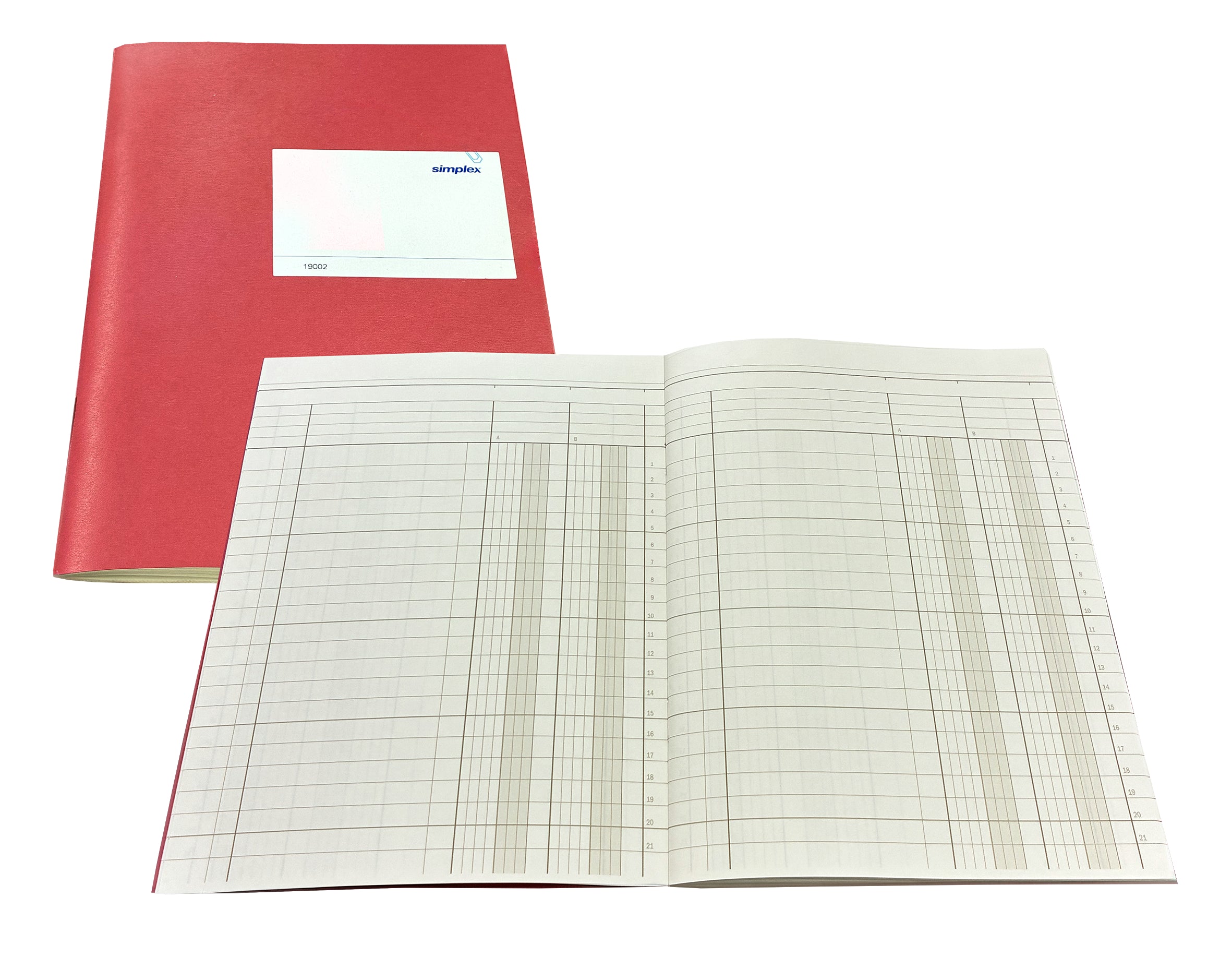 SIMPLEX Cahier statistique A5 19002 rouge 40 feuilles
