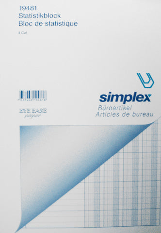 SIMPLEX Bloc statistique A4 19481 vert 50 feuilles