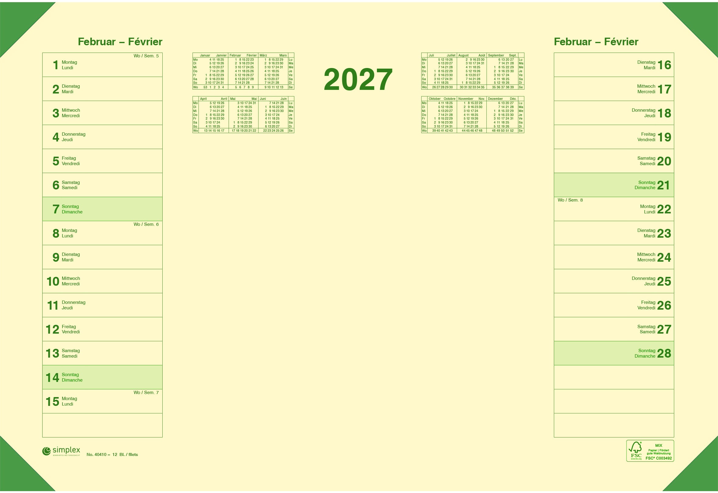 SIMPLEX   Sous-main                 2027