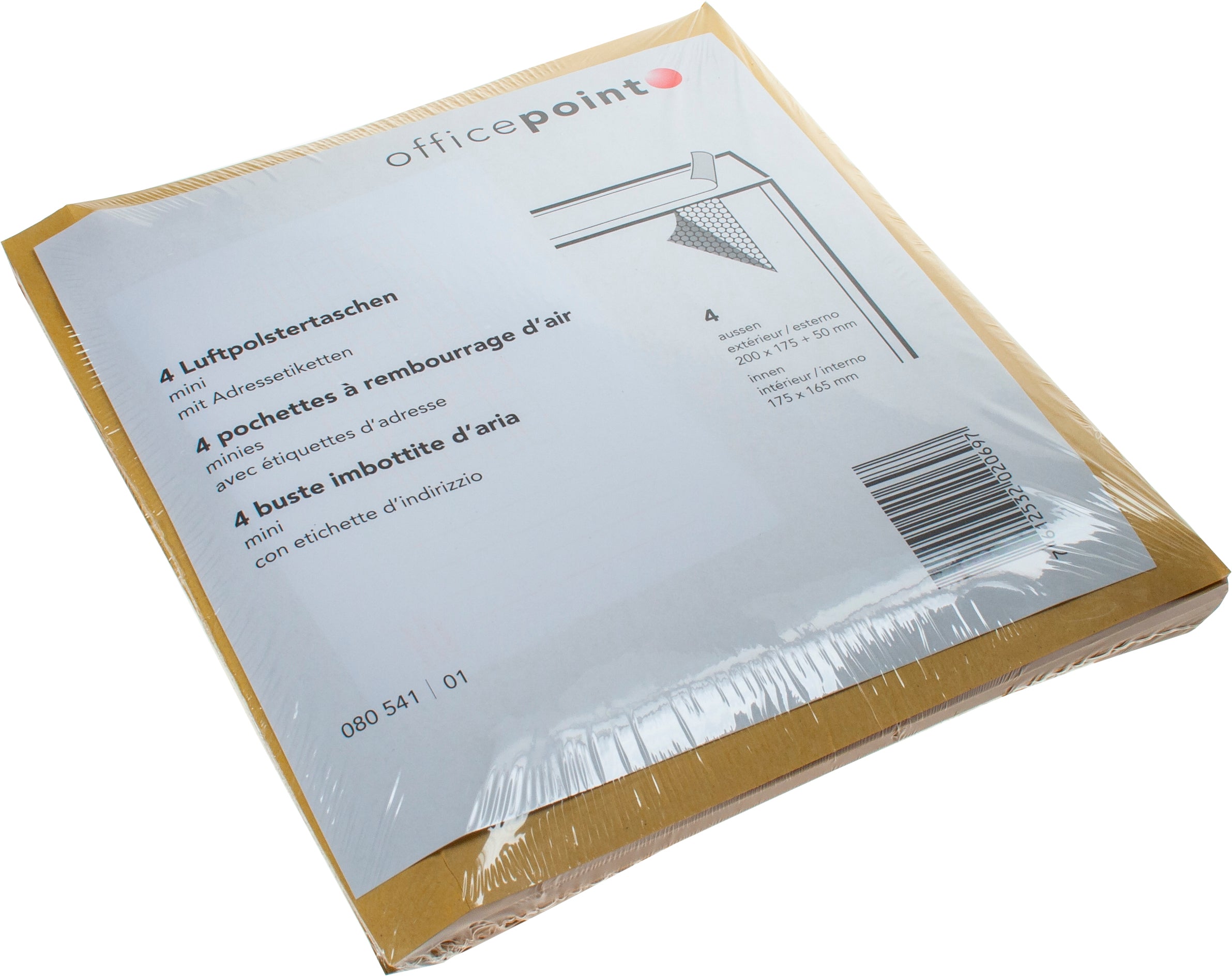 NEUTRAL Luftpolstertaschen mini 4er MINI brunir, 200x175x50mm