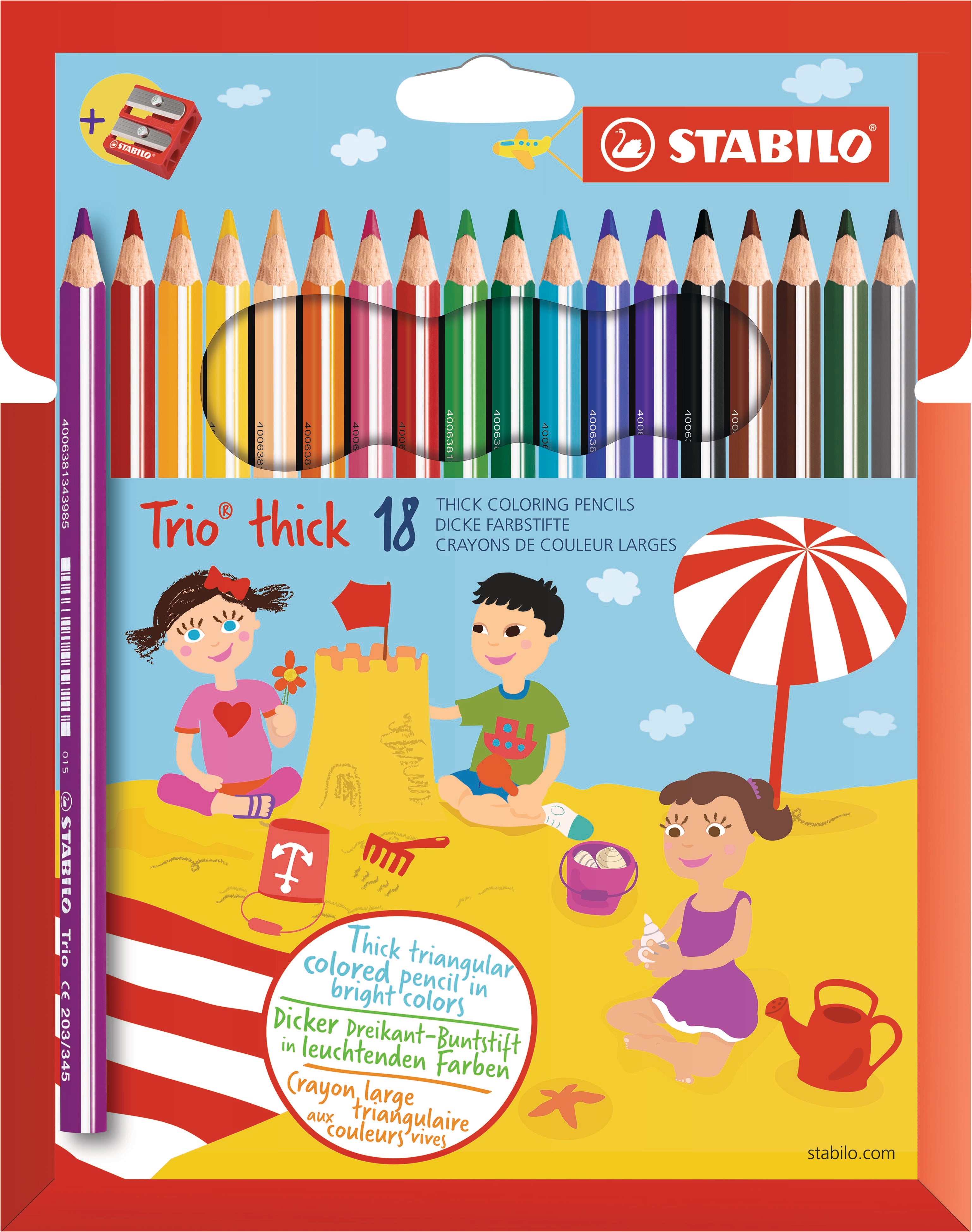 STABILO   Crayon de couleure Trio