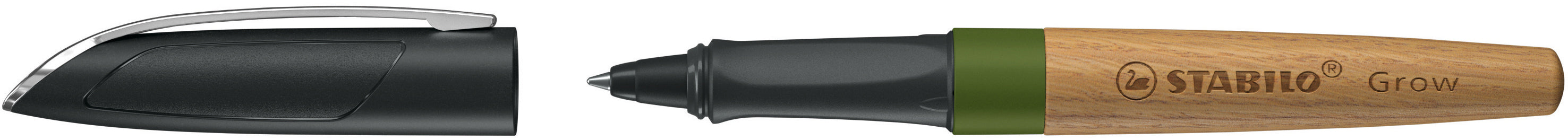 STABILO Stylo à bille GROW 0.5mm 6032/1-41 vert mousse/chêne