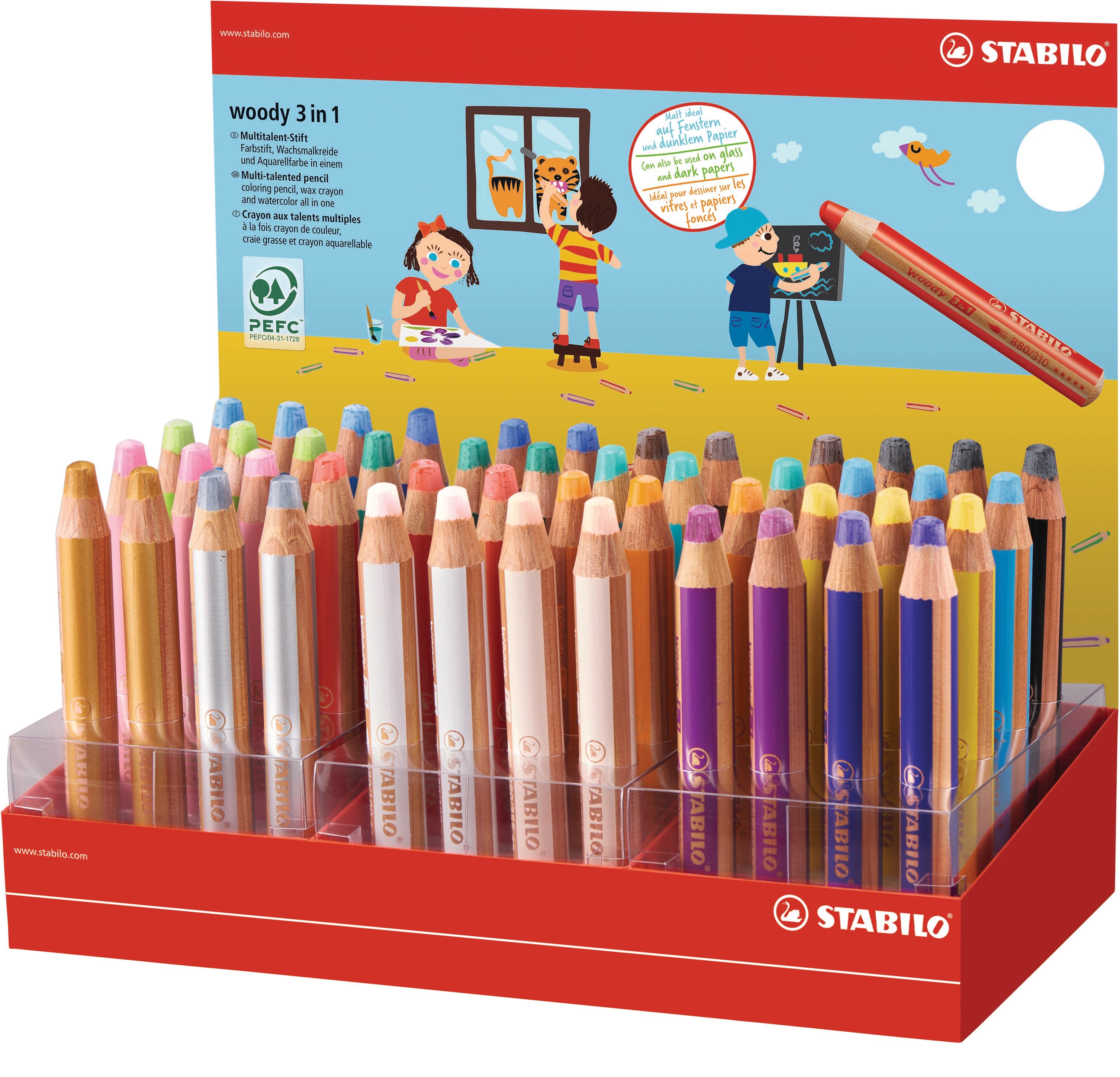 STABILO   Crayons de couleu Woody 3 in 1