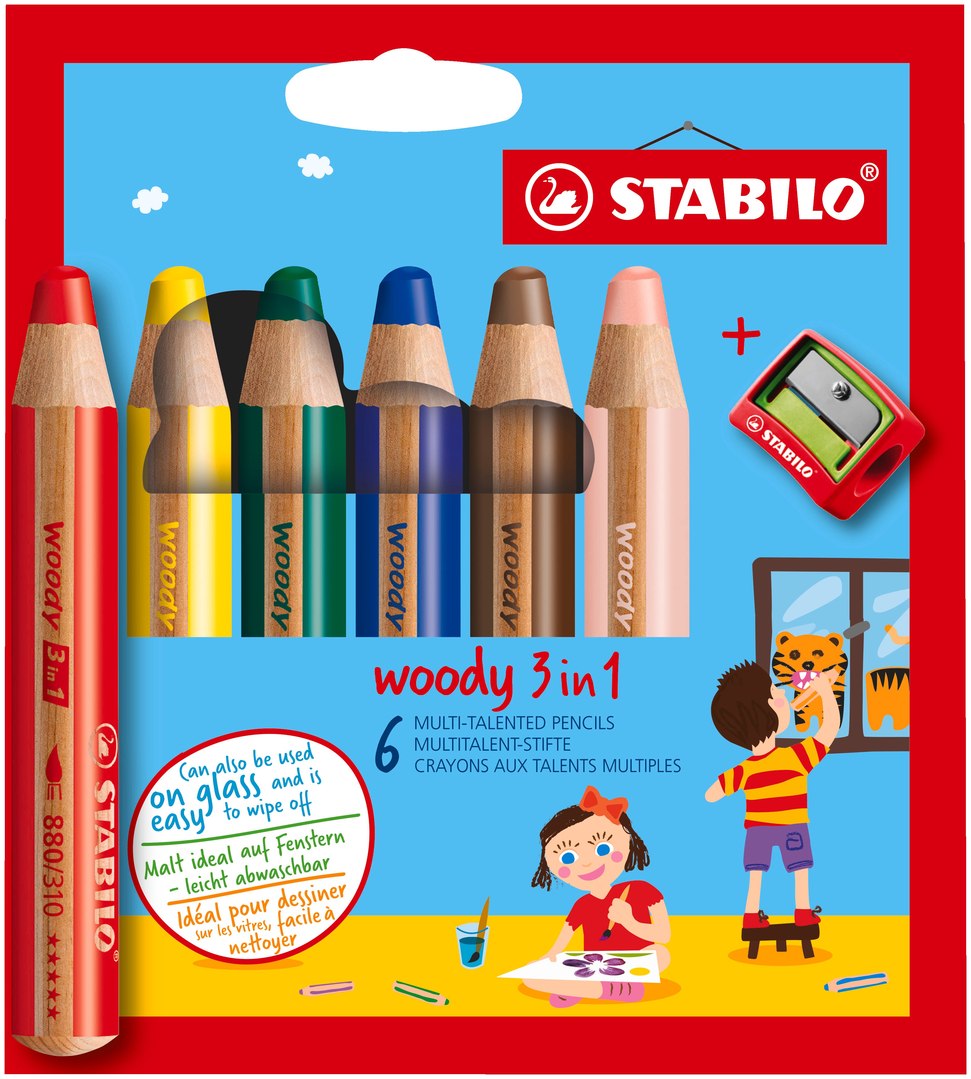 STABILO   Crayon couleur Woody 3 in 1