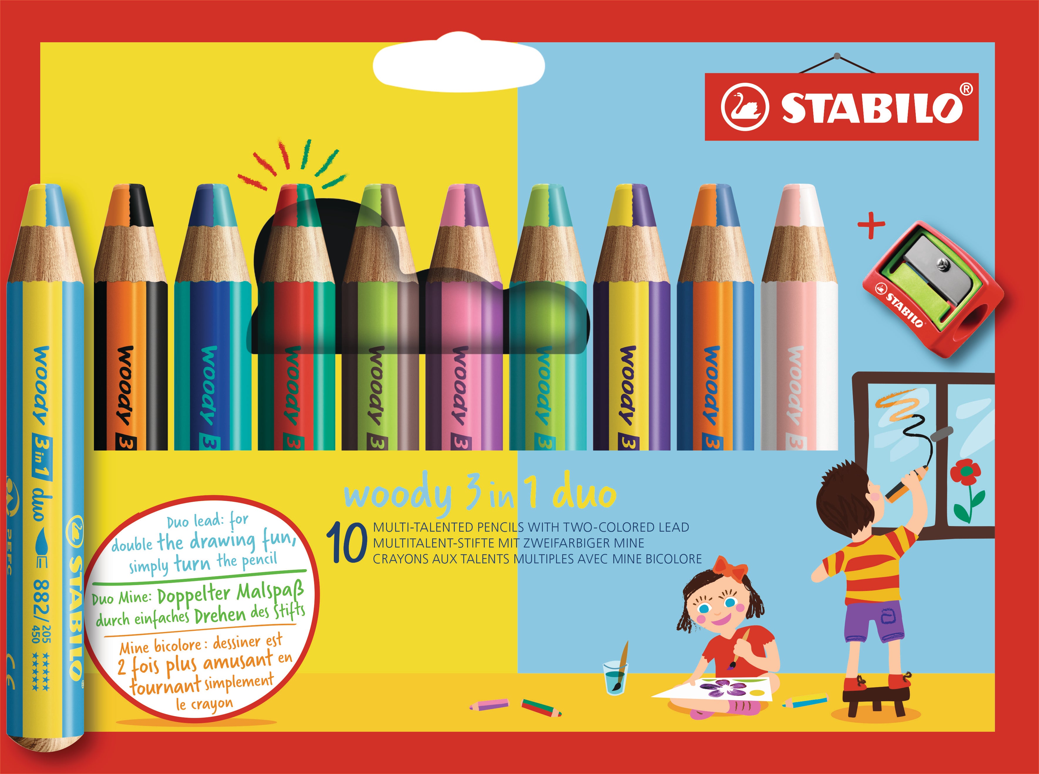 STABILO   Crayon coul. Woody 3 in 1