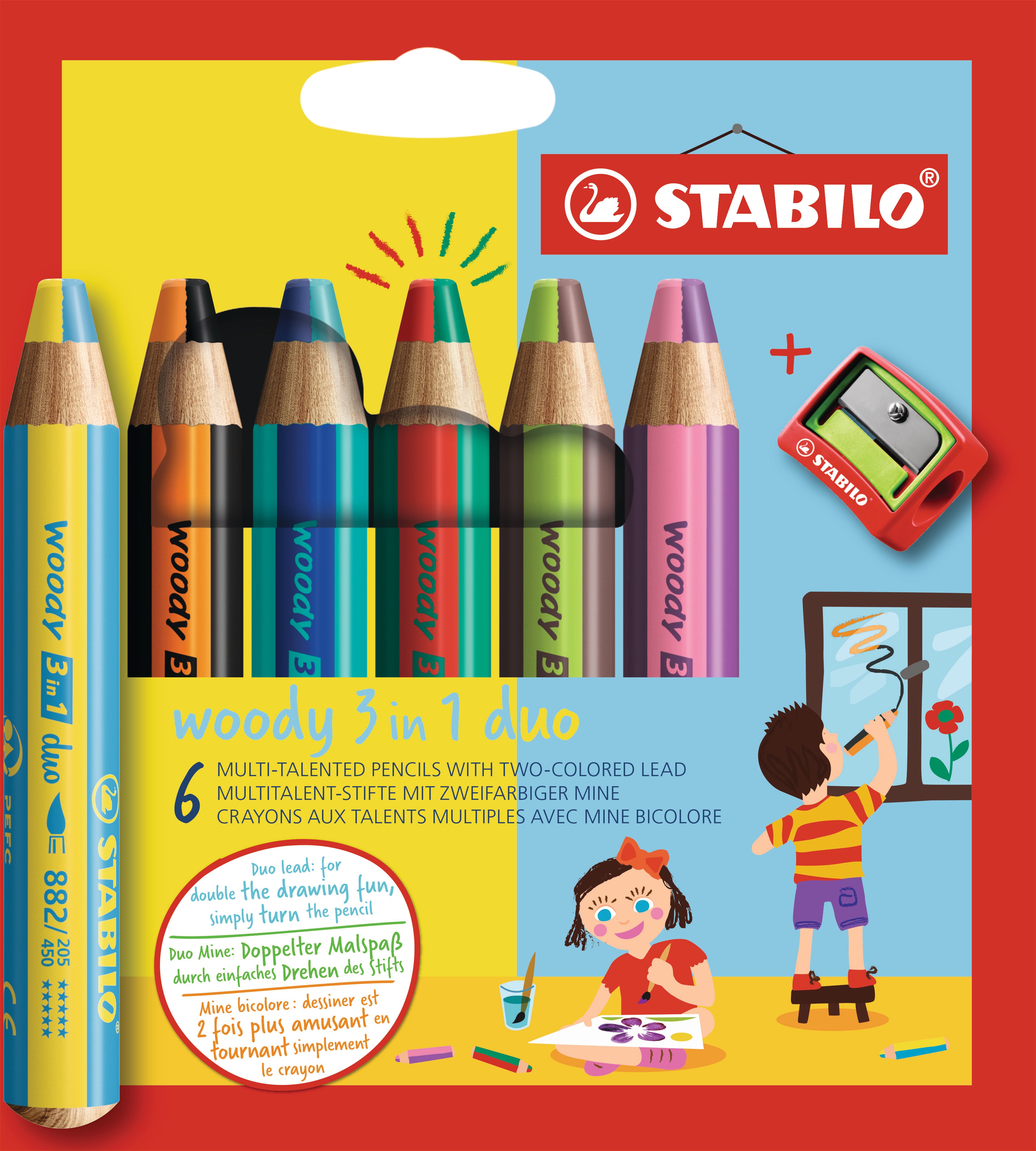 STABILO   Crayons couleur Woody 3 in 1