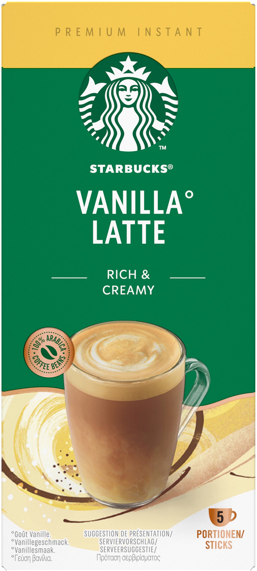 STARBUCKS Instant Sticks 5 pcs. 12602242 Vanilla Latte Soluble