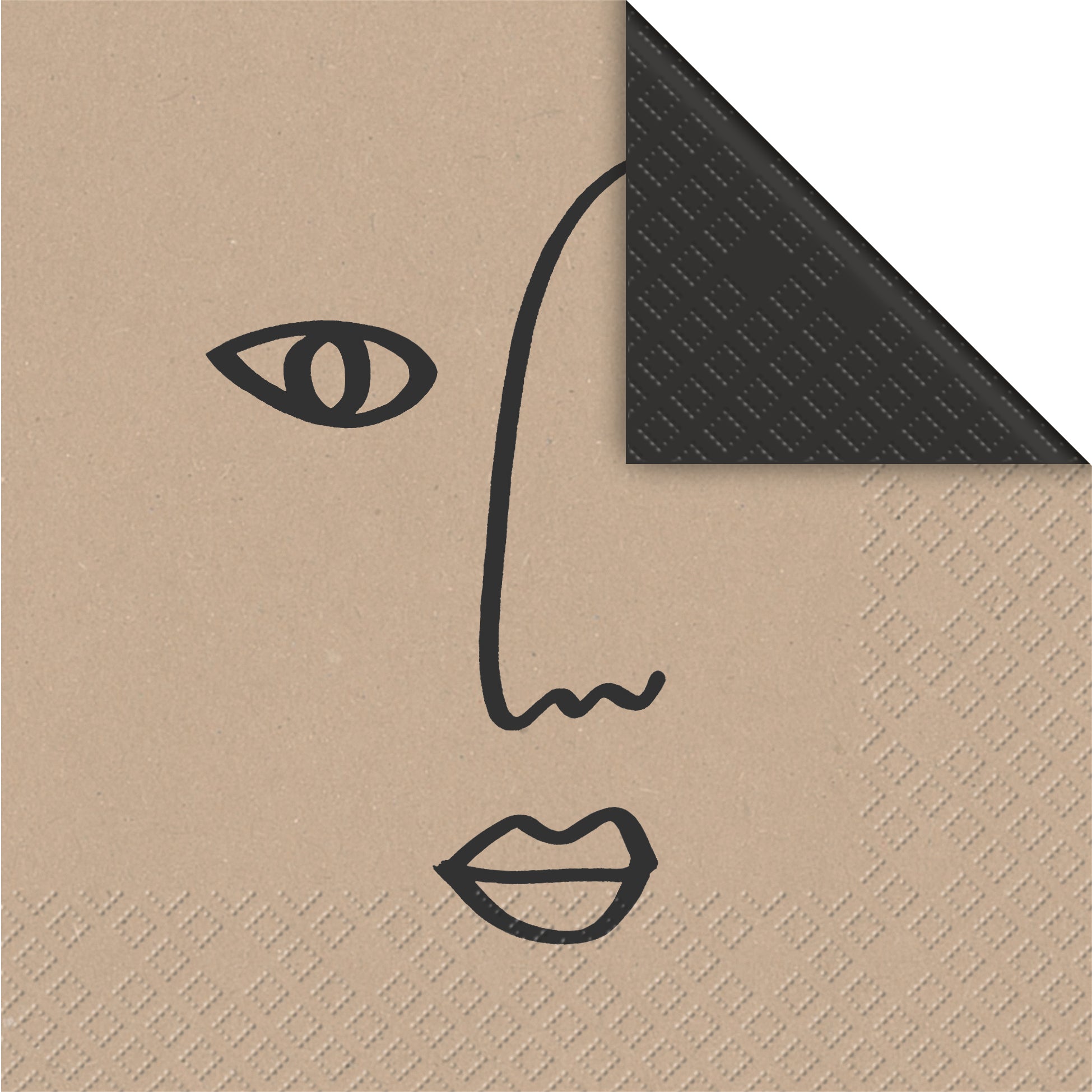 STEWO Serviettes Ardik 2572534170 noir 33x33cm