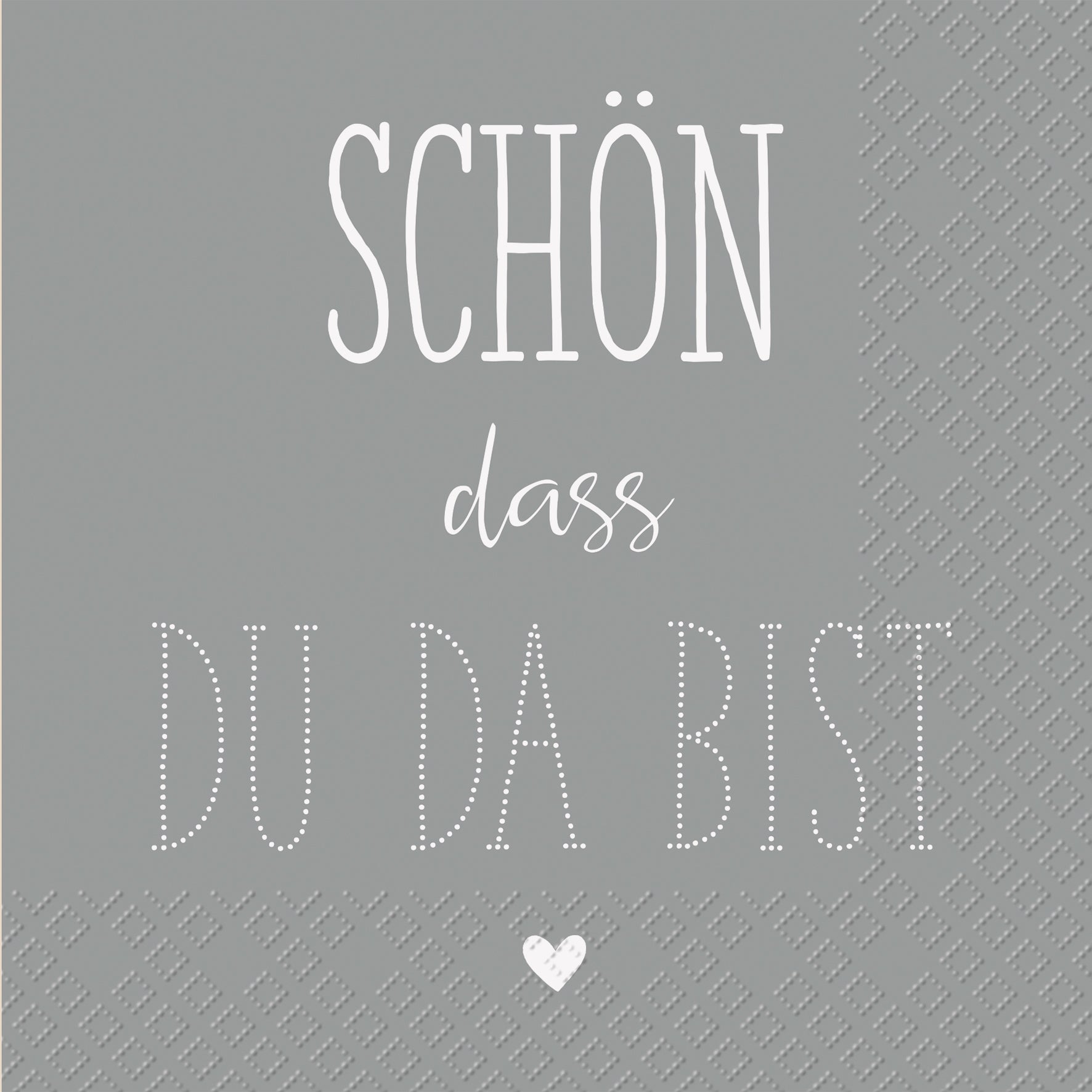 STEWO Serviettes 33x33cm 2572648865 Dahoma FSC gris 20 pcs.
